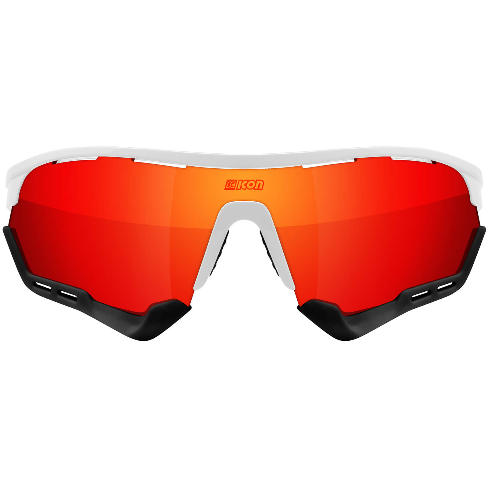 Scicon Aerotech XL Road Sunglasses - White Gloss - Multilaser Red