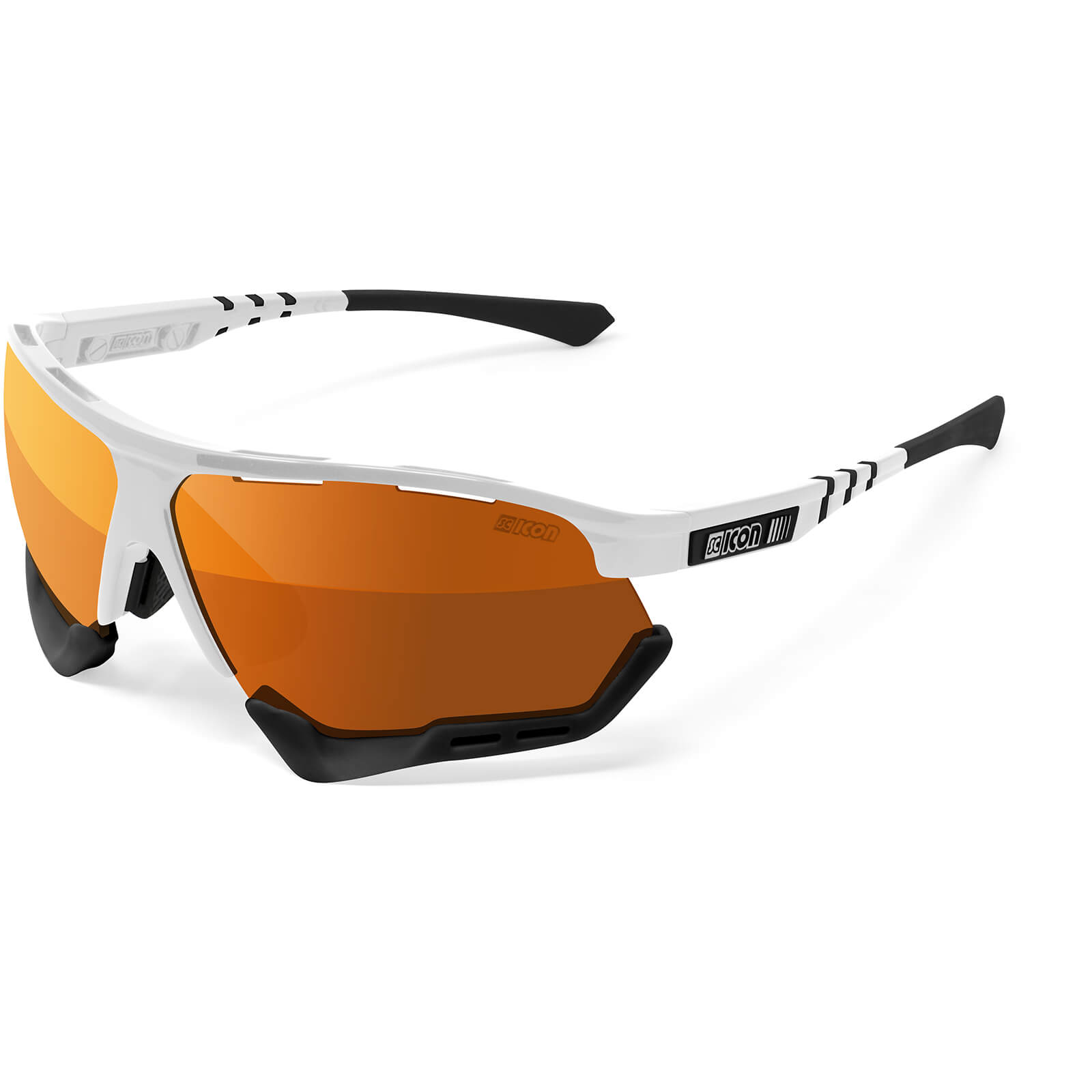 Scicon Aerocomfort XL Road Sunglasses - White Gloss/SCNPP Multimirror Bronze