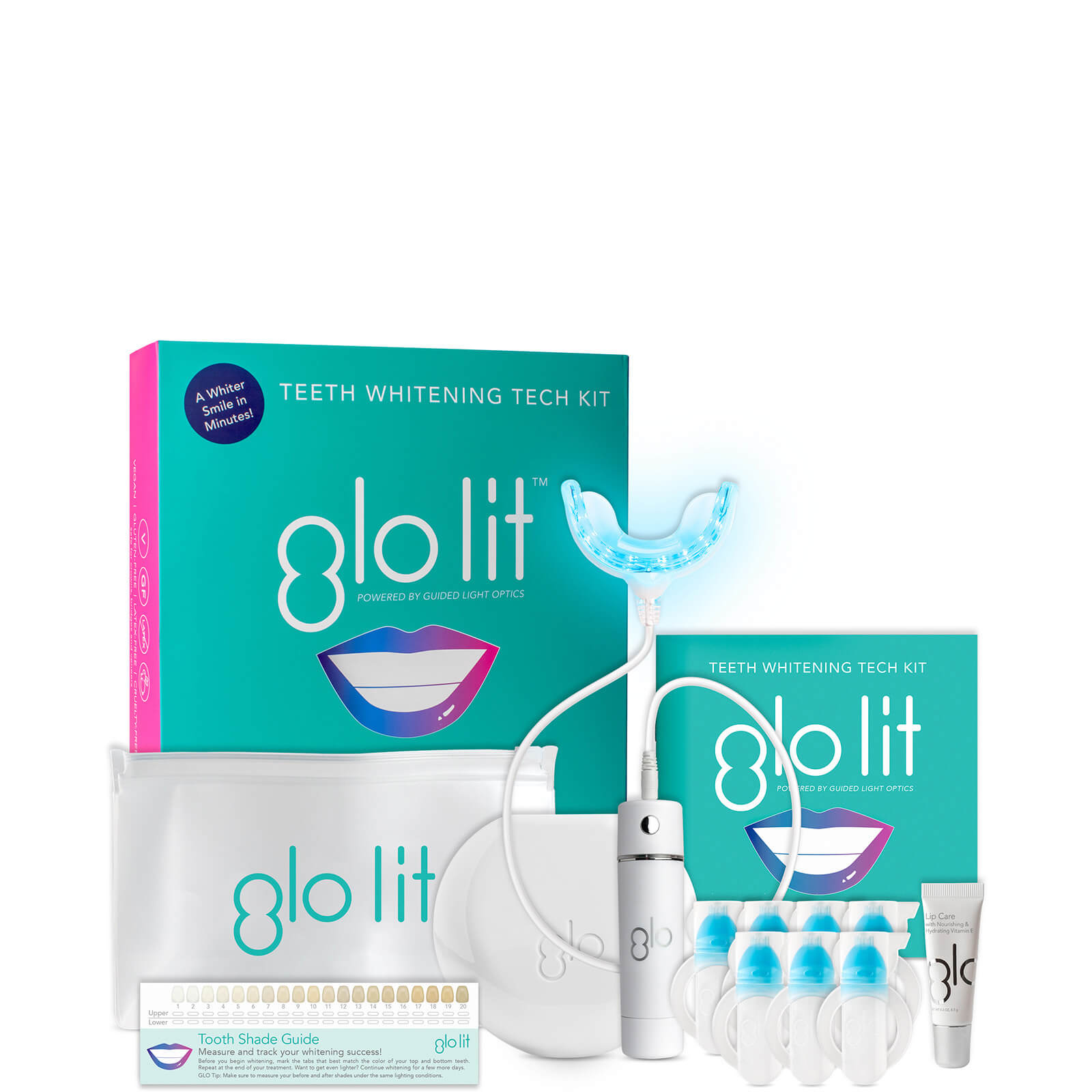 Glo Science Glo Brilliant® White Smile - At Home Teeth Whitening Device Pink In Black