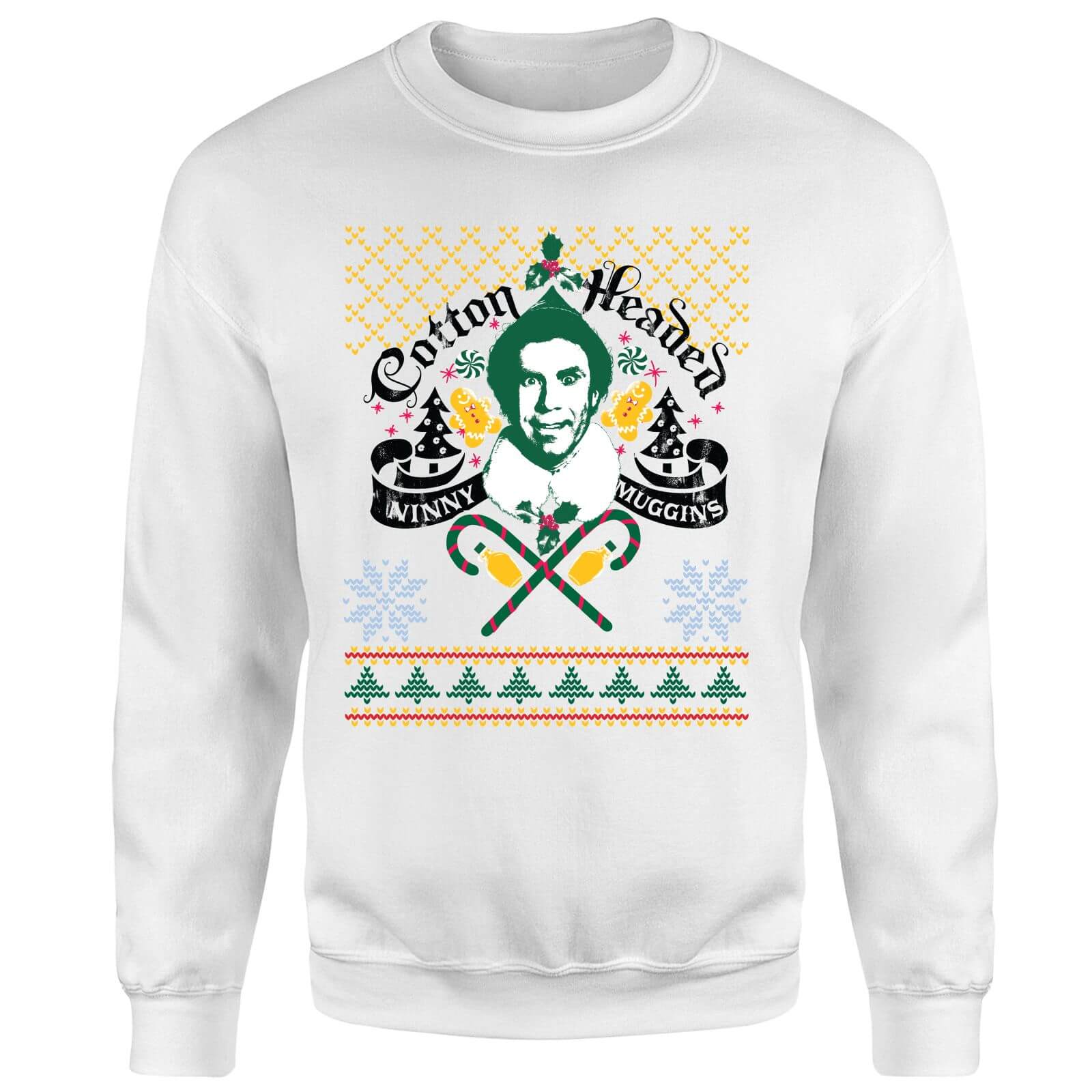 Elf Ninny Muggins Sweatshirt - White - S - Blanc