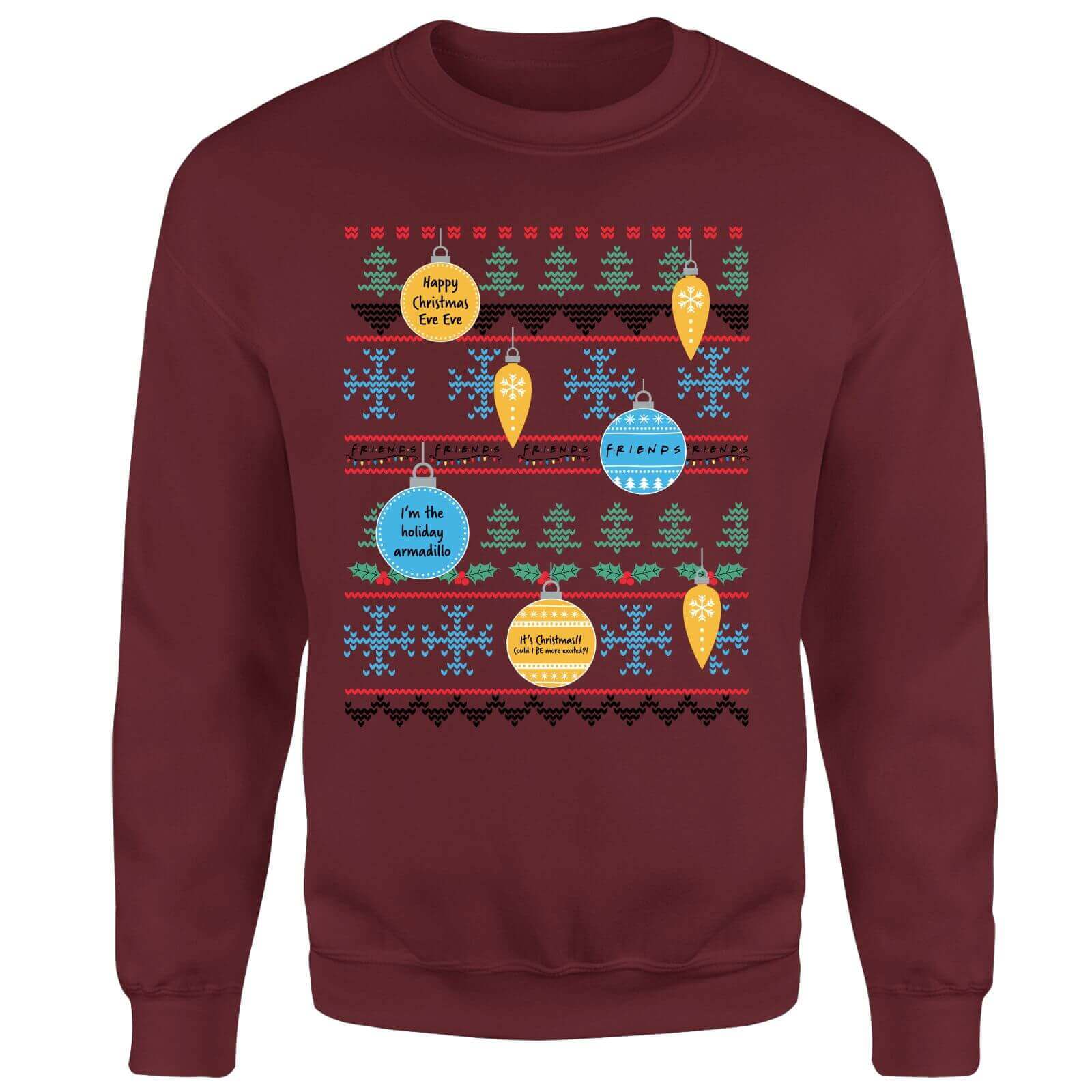 Friends Baubles Sweatshirt - Burgundy - XL - Burgundy