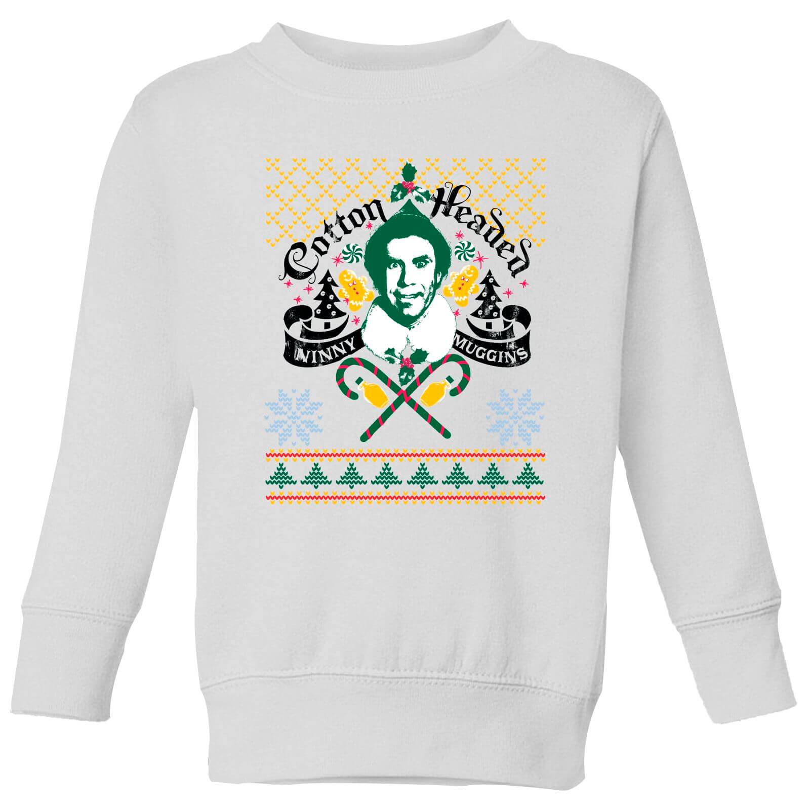 

Elf Ninny Muggins Kids' Sweatshirt - White - 5-6 Anni - Bianco
