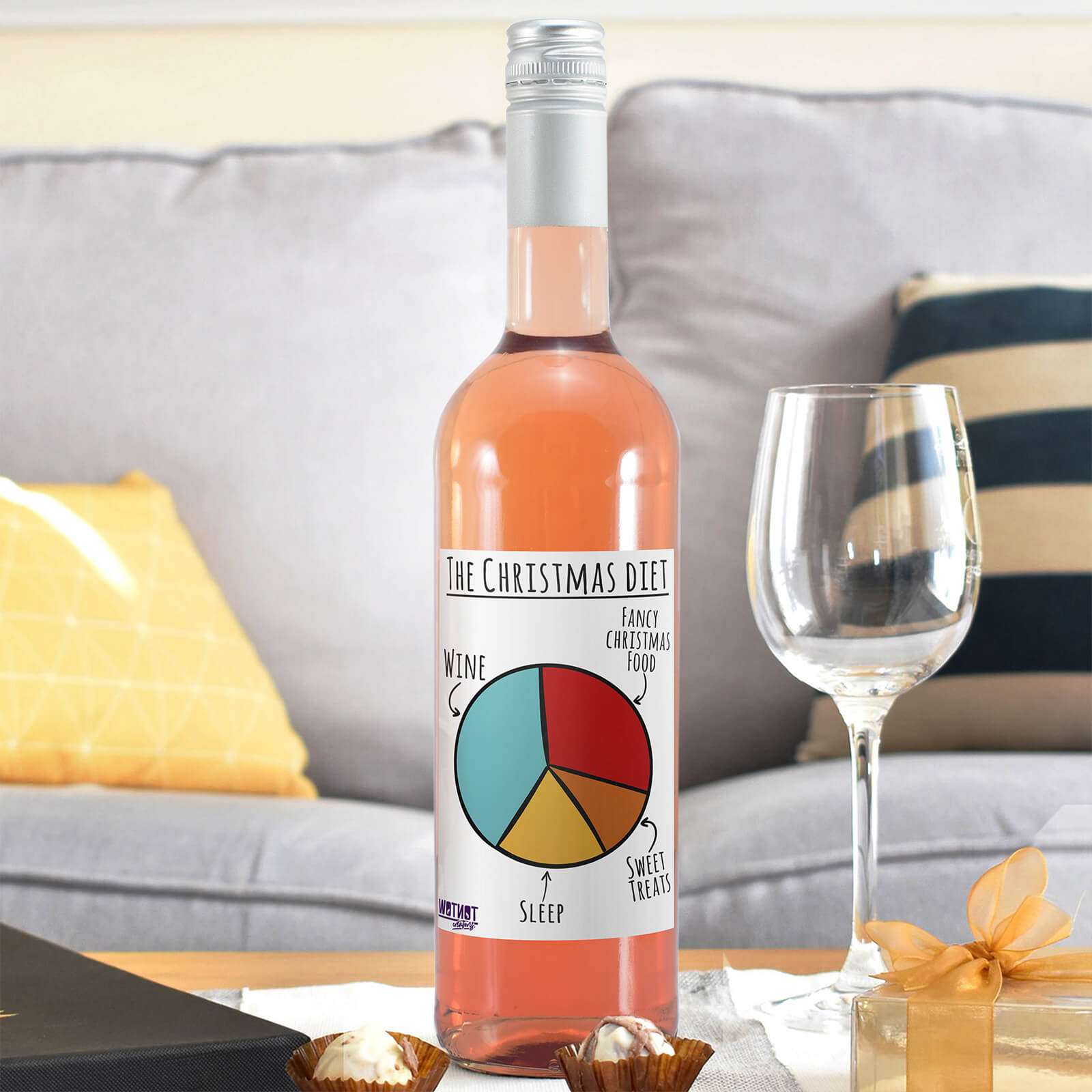 WotNot Creations 'Christmas Diet' Wine - Rose