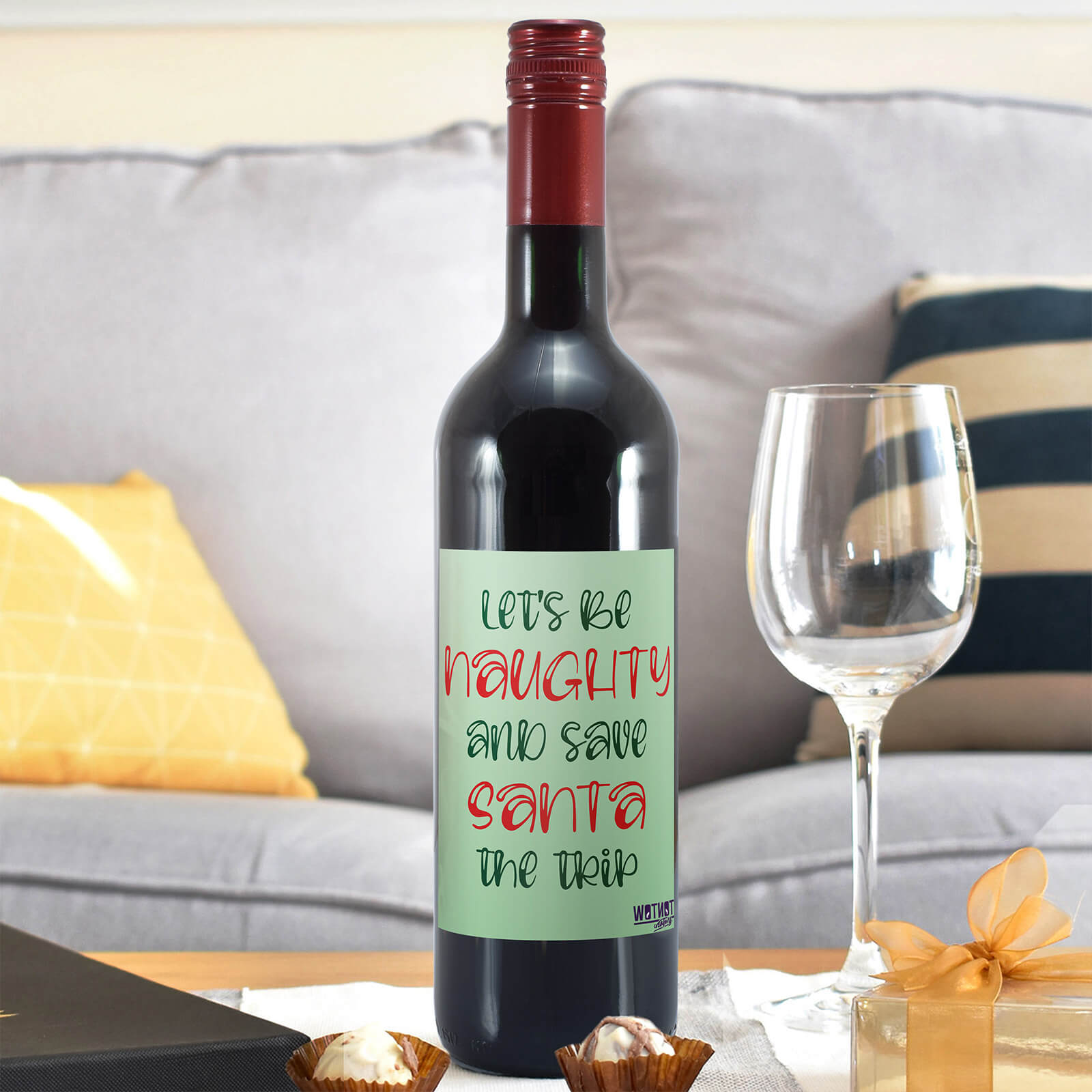 WotNot Creations 'Let's Be Naughty' Wine - Red