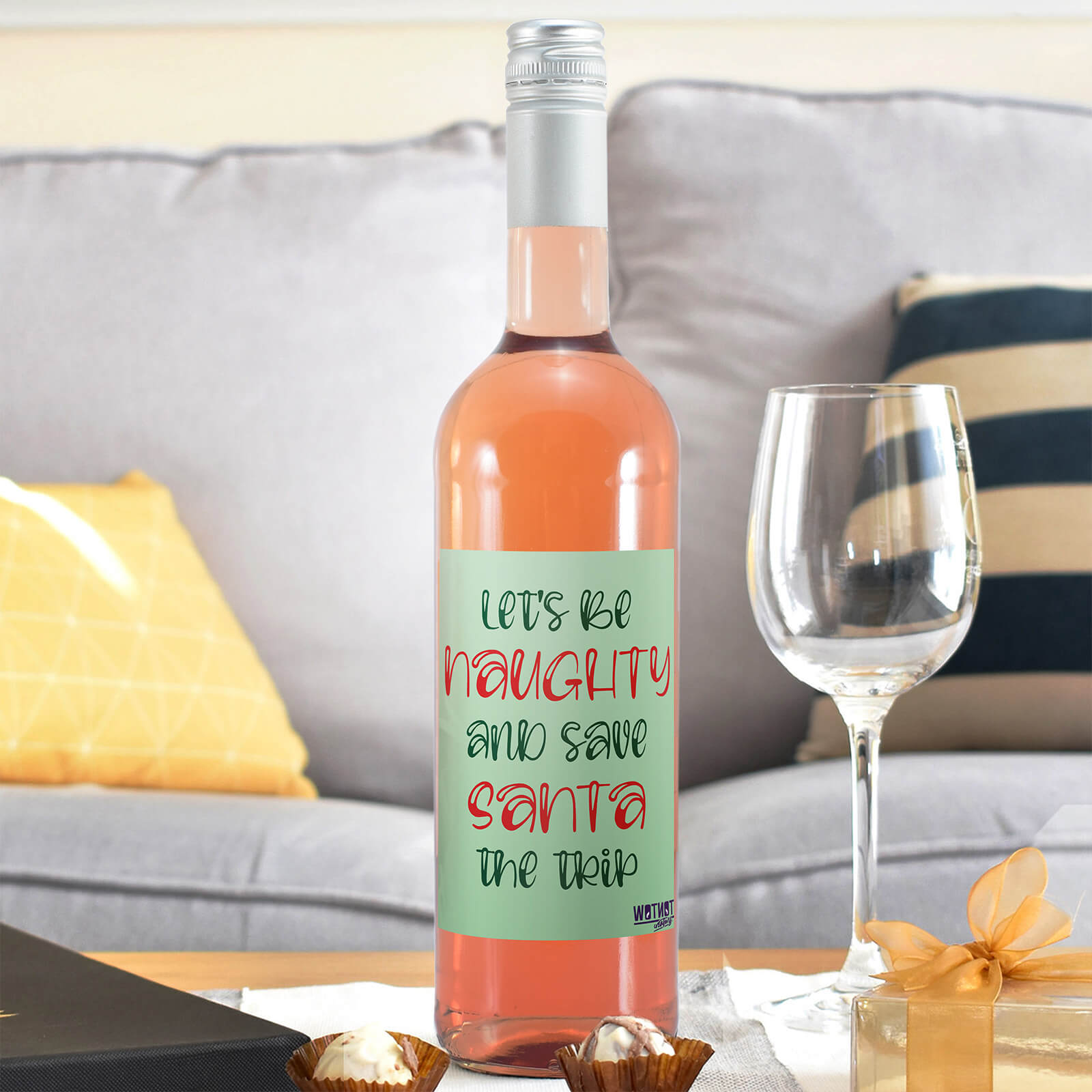 WotNot Creations 'Let's Be Naughty' Wine - Rose