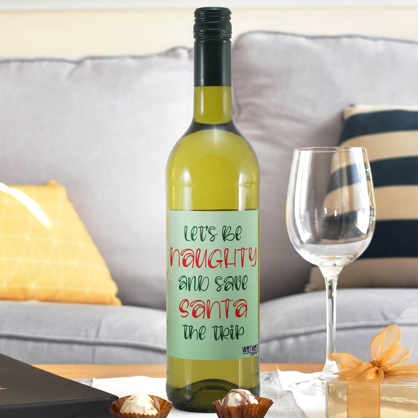 WotNot Creations 'Let's Be Naughty' Wine - White