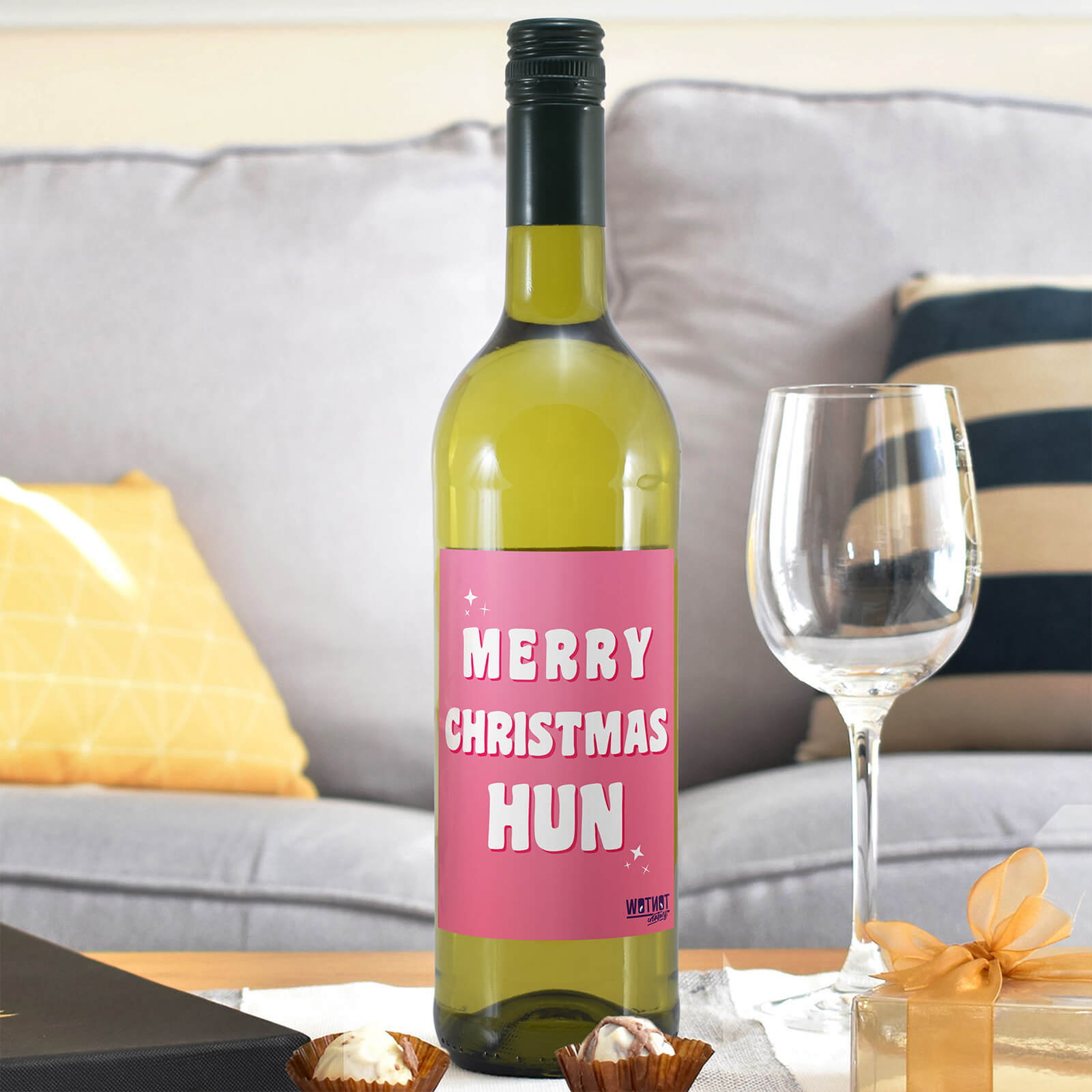 WotNot Creations 'Merry Christmas Hun' Wine - White