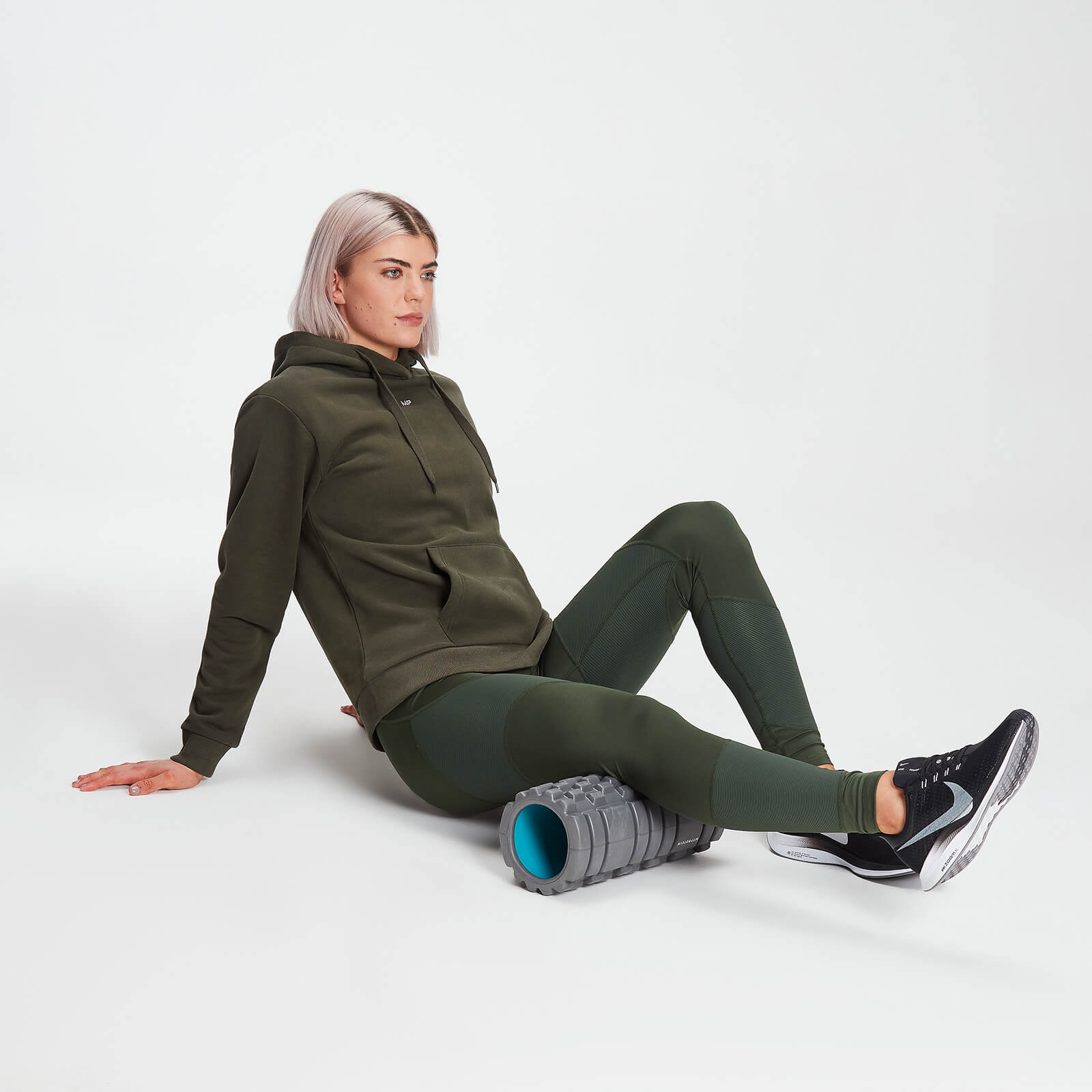 5056379574951 - Womens Essentials Hoodie with Kangaroo Pocket Dark Olive - L 5056379574951 - Womens Essentials Hoodie with Kangaroo Pocket Dark Olive - L
