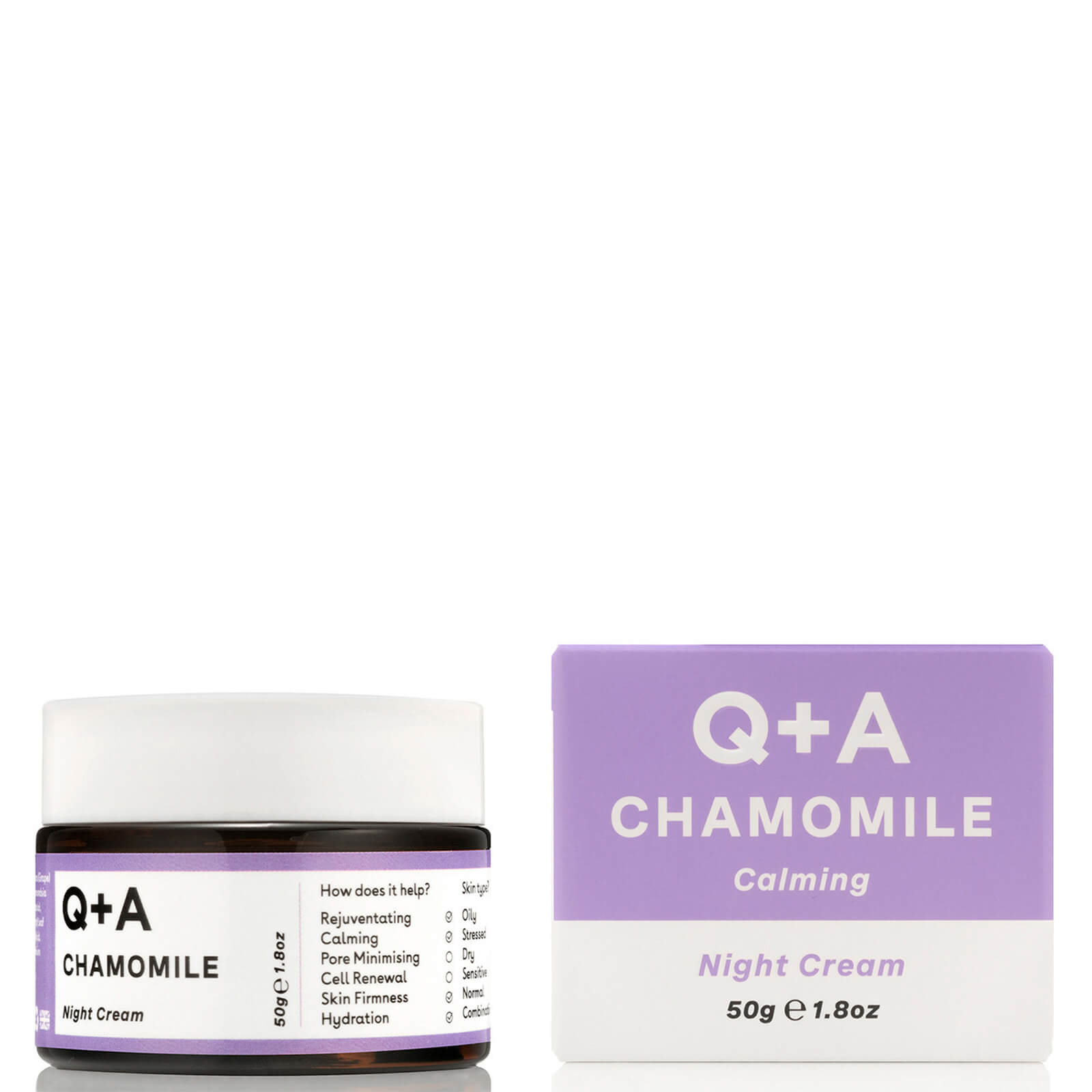 Q+A Chamomile Night Cream 50g