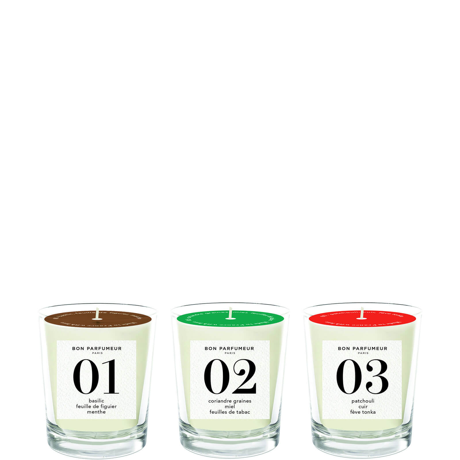 Bon Parfumeur Mini Candles Set - 01, 02, 03
