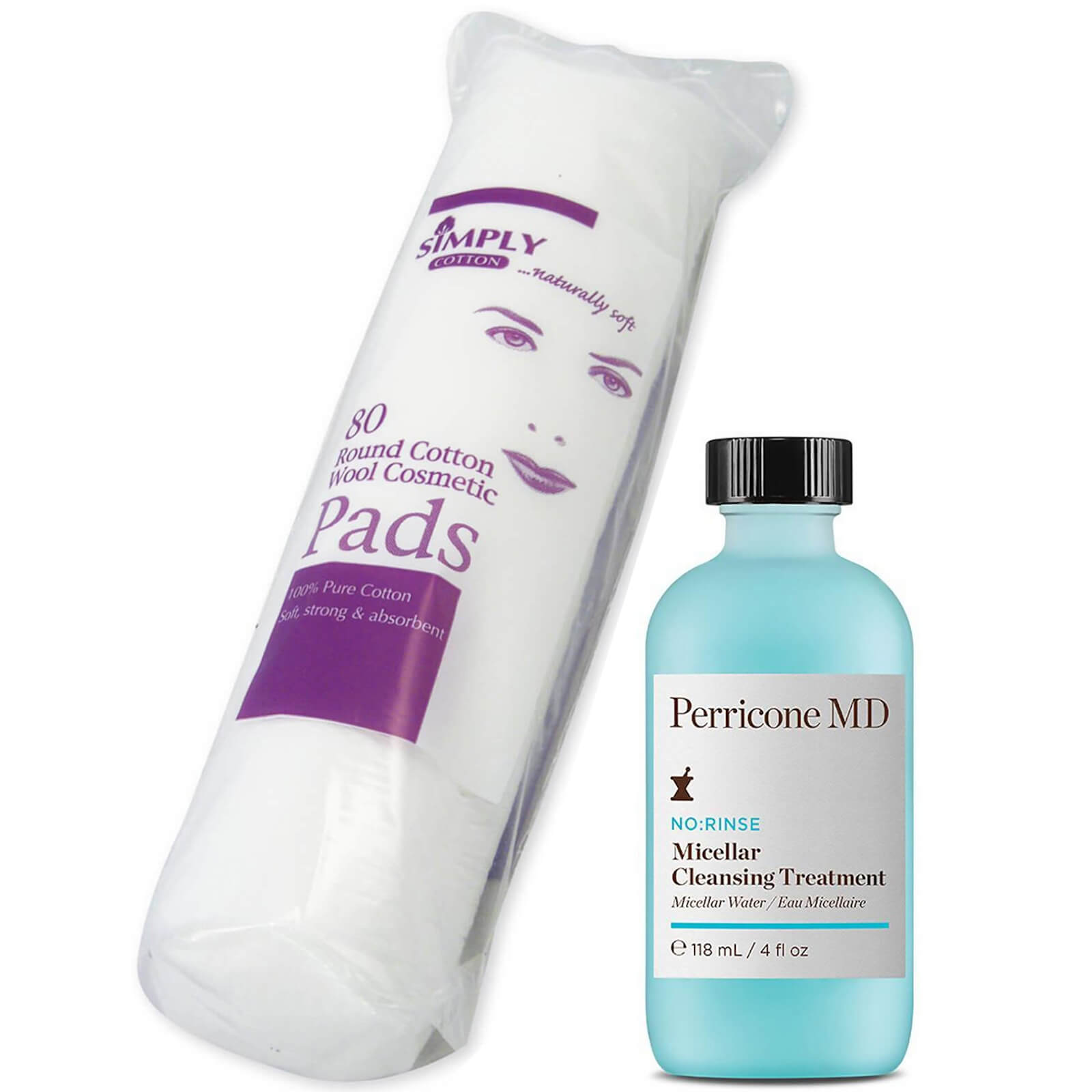 

Perricone MD No:Rinse Micellar Cleansing Treatment and Cotton Wool Pads Bundle