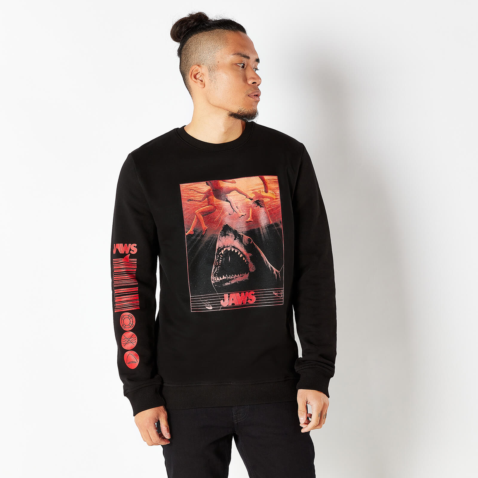 Der weiße Hai Sweatshirt – Schwarz – S – Schwarz