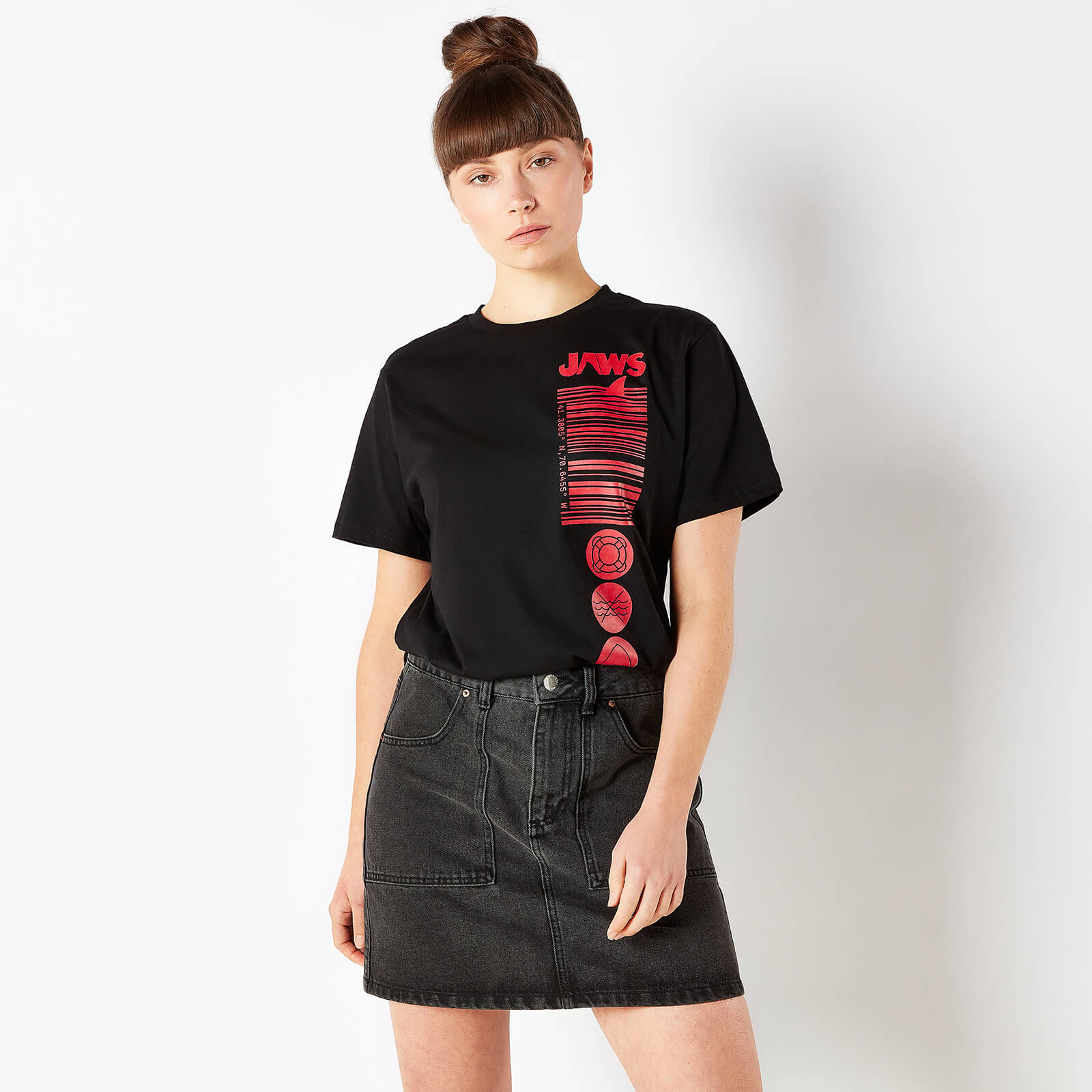 Der weiße Hai Damen T-Shirt – Schwarz – XS – Schwarz