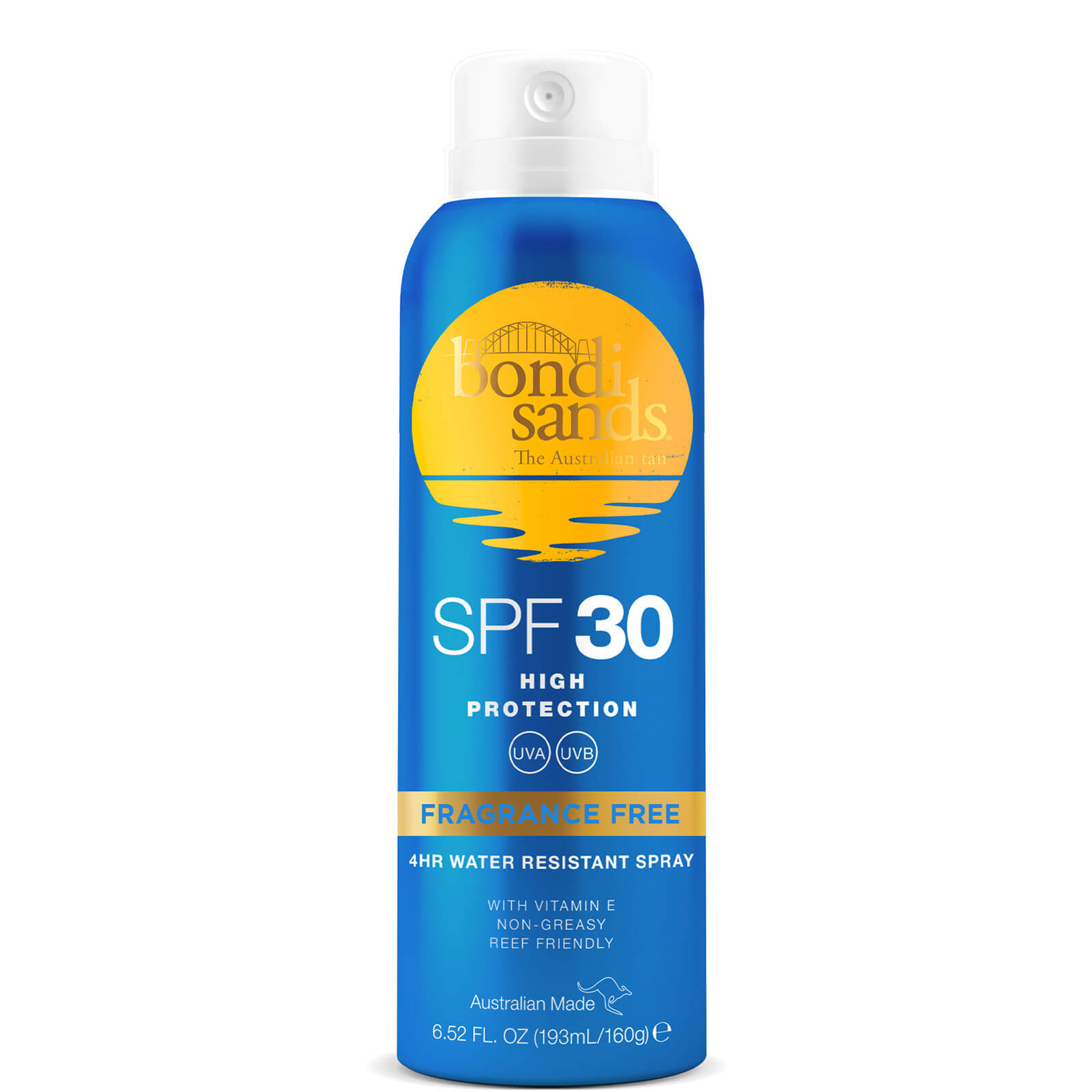 Image of Bondi Sands SPF30 Aerosol Fragrance Free Mist Spray 160g