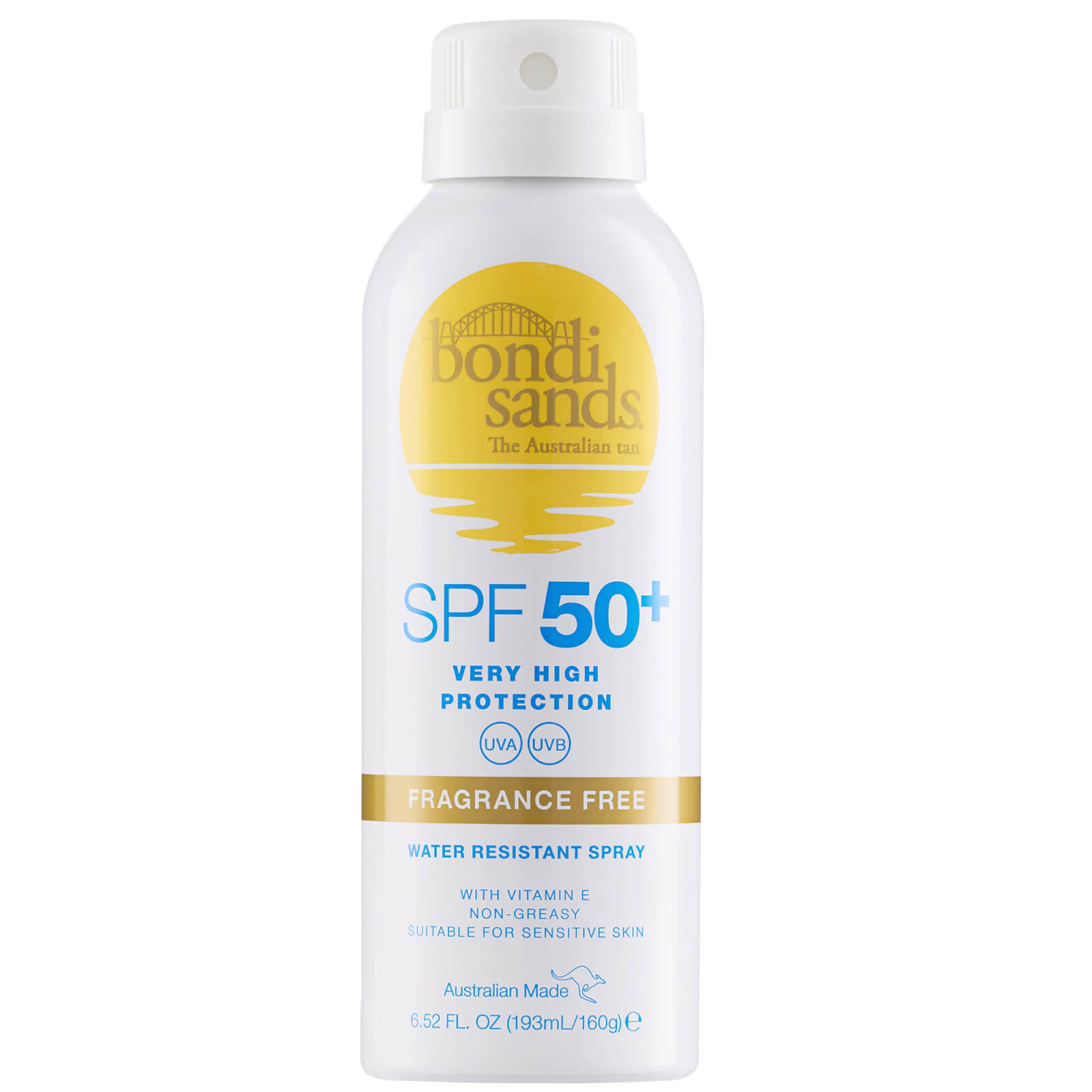 Image of Bondi Sands SPF50 Aerosol Fragrance Free Mist Spray 160g