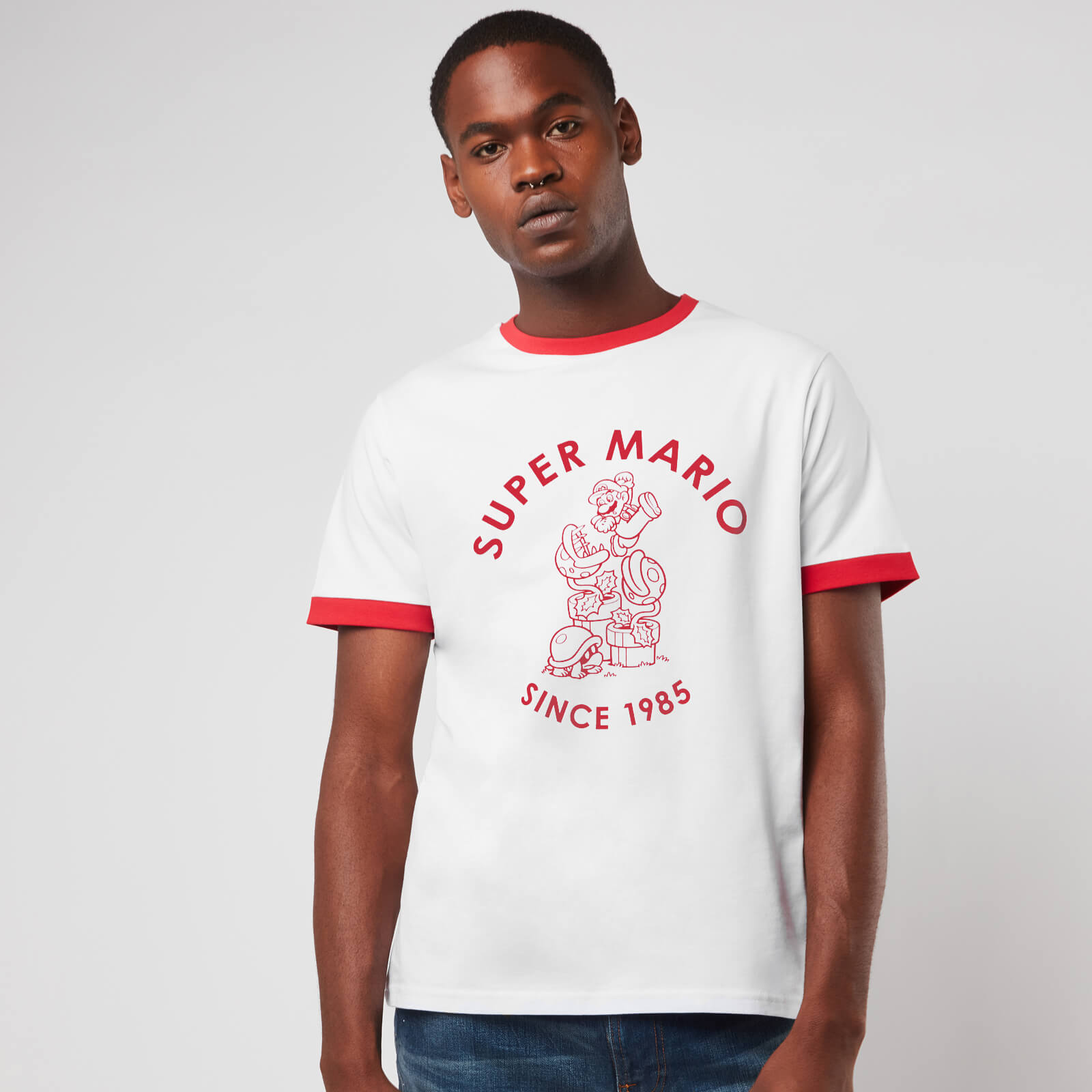

T-Shirt Unisexe Nintendo Super Mario - Blanc/Rouge - S - Blanc