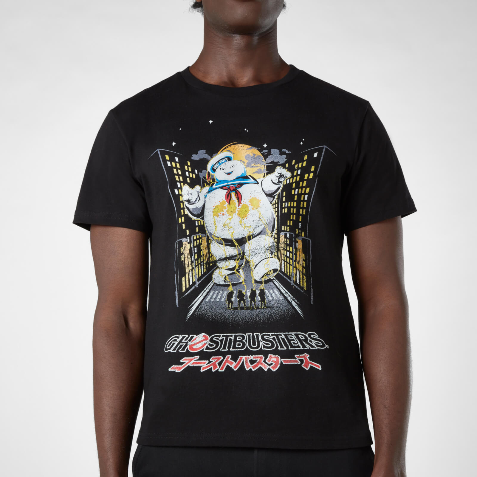 

T-Shirt Ghostbusters Stay Puft Kanji Attack - Nero - Uomo - M - Nero