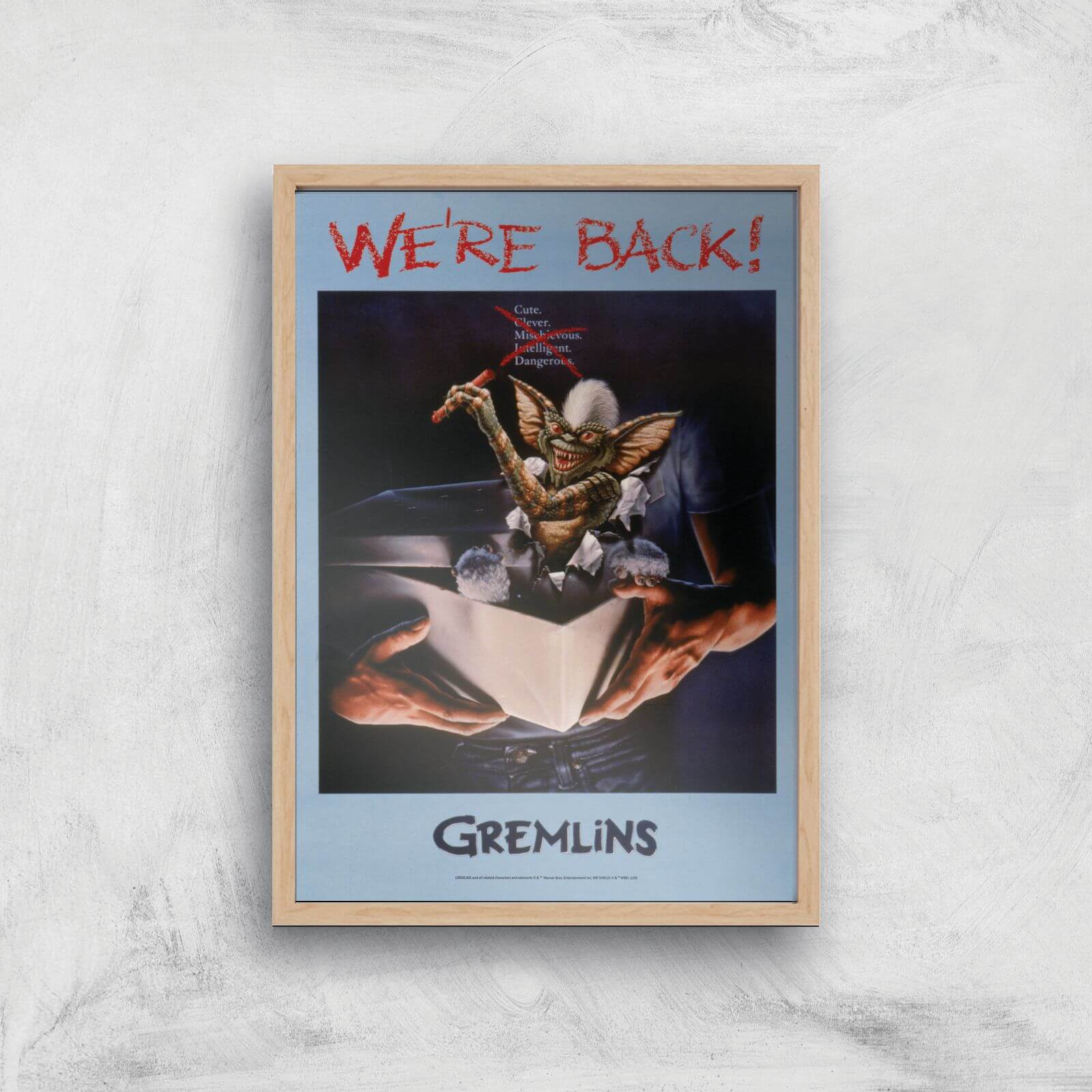 

Poster Artistico Gremlins We're Back Poster - A2 - Wooden Frame
