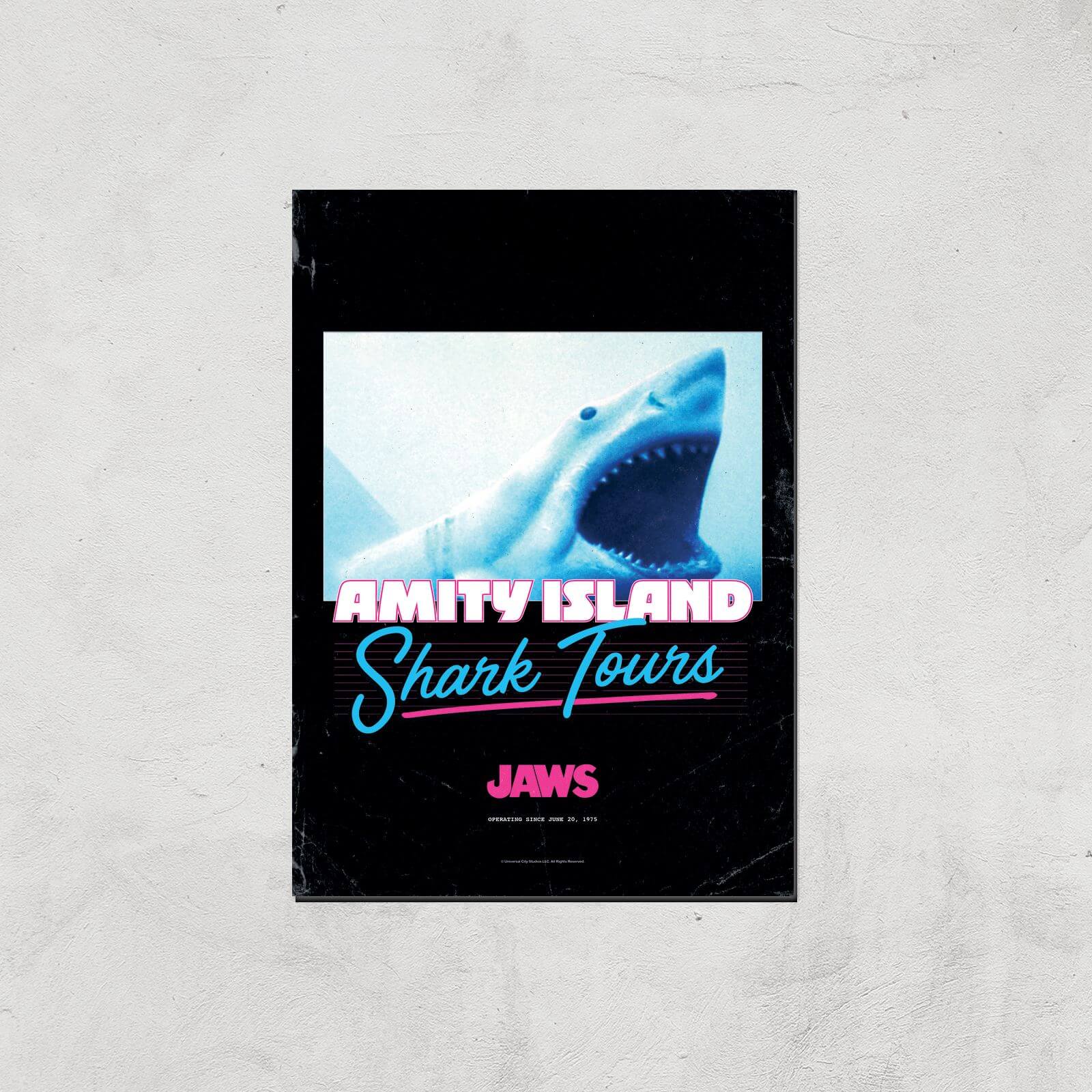 

Poster Artistico Lo Squalo Amity Island Shark Tours - A4 - Print Only