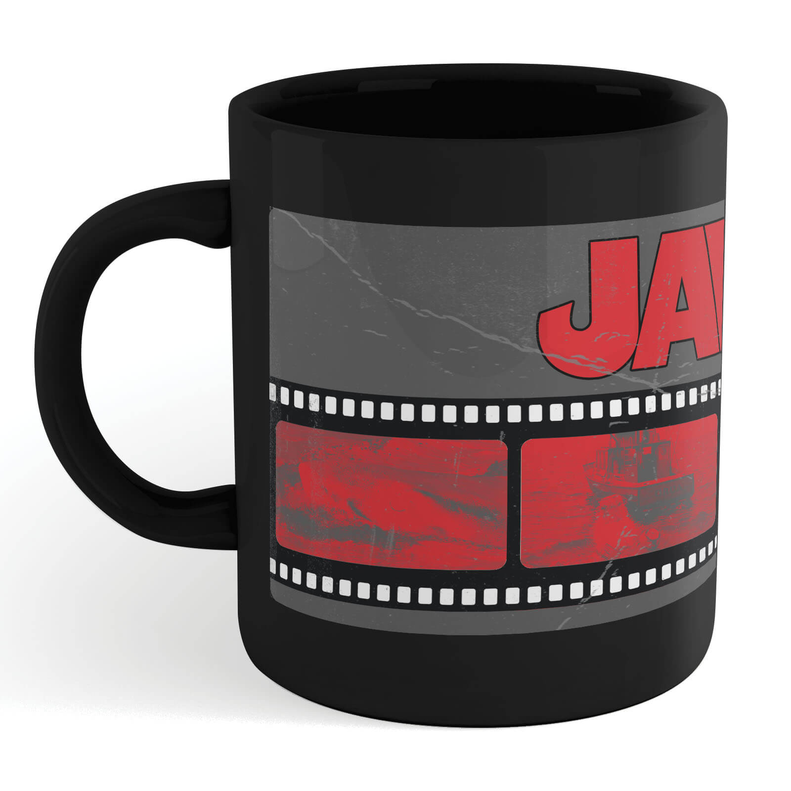 Der weiße Hai Film Reel Tasse – Schwarz