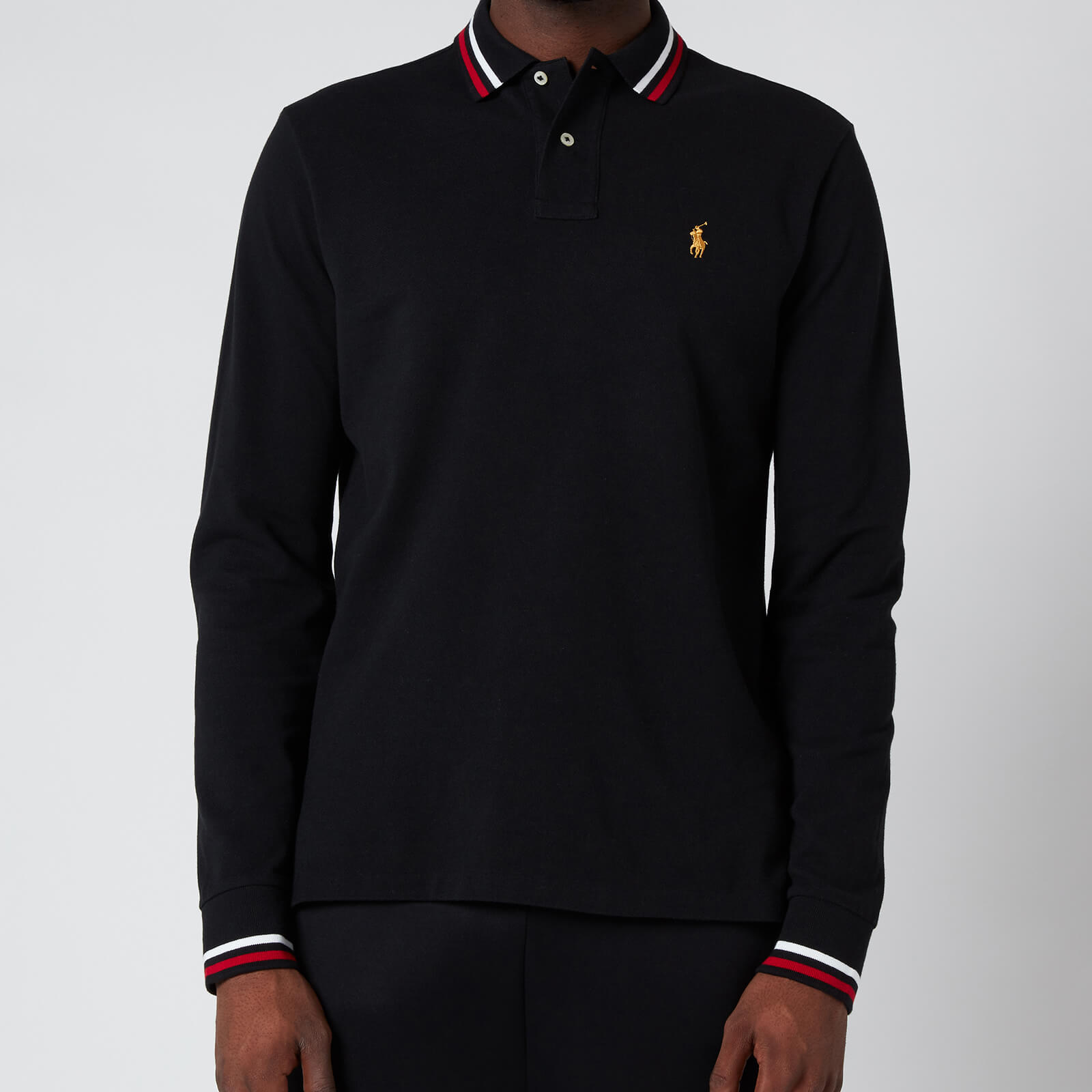 Polo Ralph Lauren Men's Basic Mesh Long Sleeve Slim Fit Polo Shirt - Polo Black - S