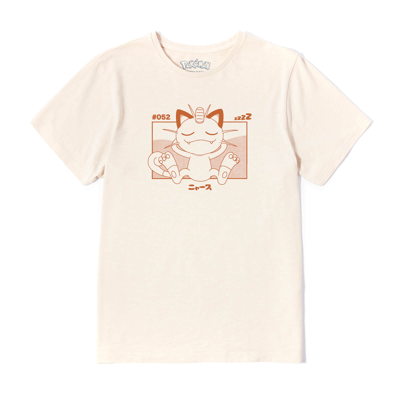 

T-Shirt Pokémon Meowth Vintage Wash - Bianco - Unisex - XL