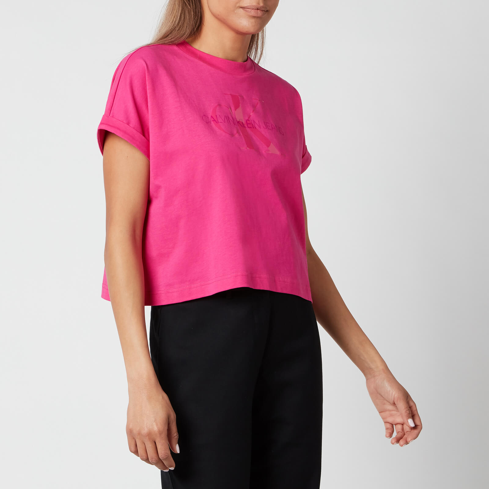 Calvin Klein Jeans Women's Tonal Monogram T-Shirt - Party Pink - S