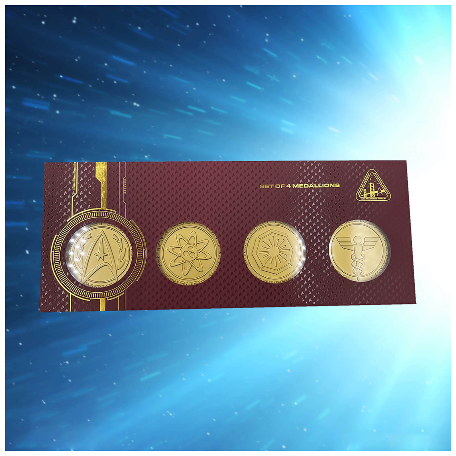Photos - Other Souvenirs Trek DUST! Star  Set of 24k Gold Plated Divisional Medallions - Zavvi Exclu 