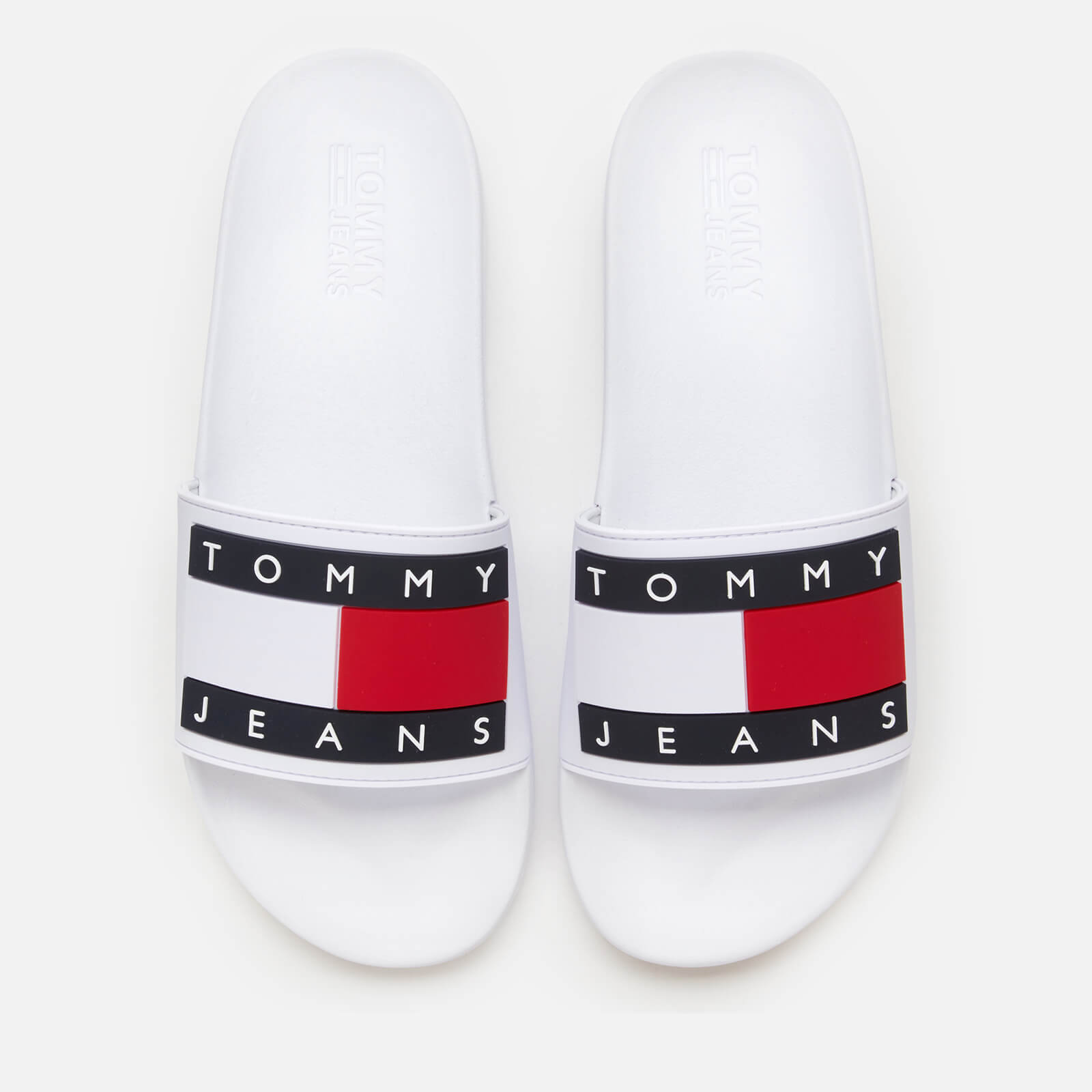 Tommy Jeans Men's Flag Pool Slide Sandals - White - UK 7