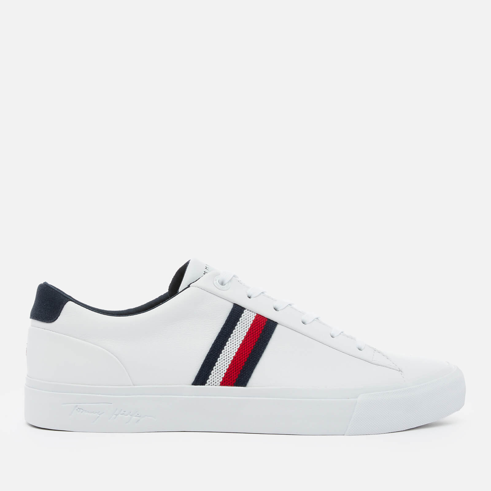 Tommy Hilfiger Men's Corporate Leather Low Top Trainers - White - UK 11