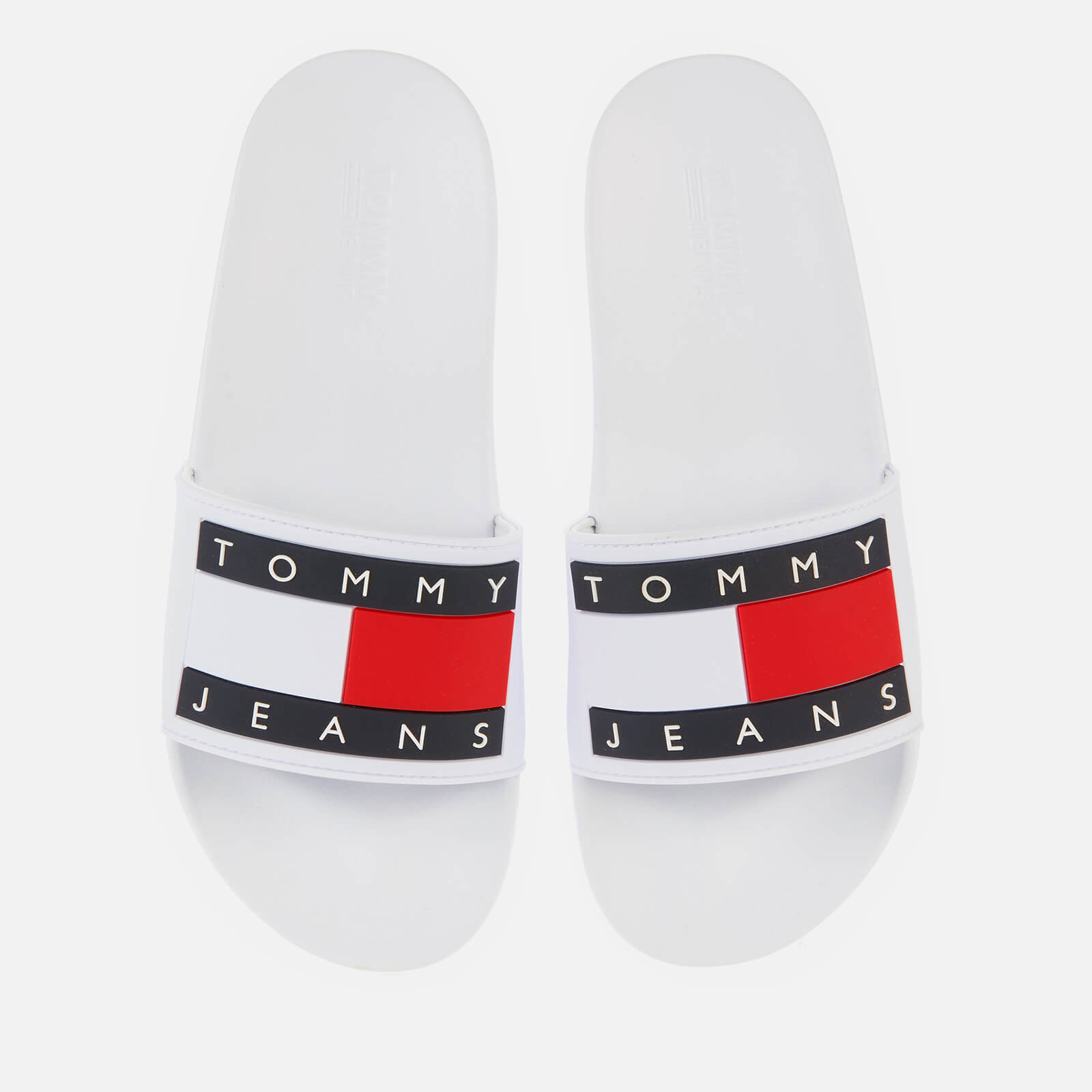 Tommy Jeans Women's Flag Pool Slide Sandals - White - UK 3.5