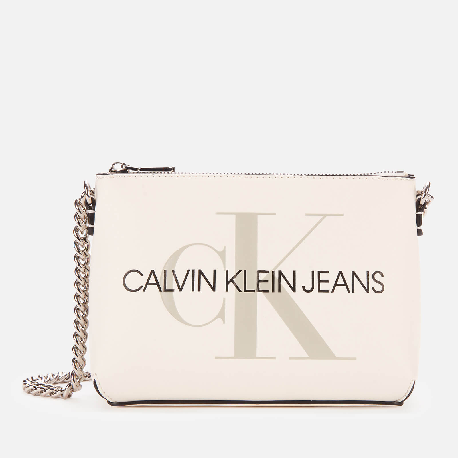 Calvin Klein Jeans Women's Camera Pouch with Chain - Ivory