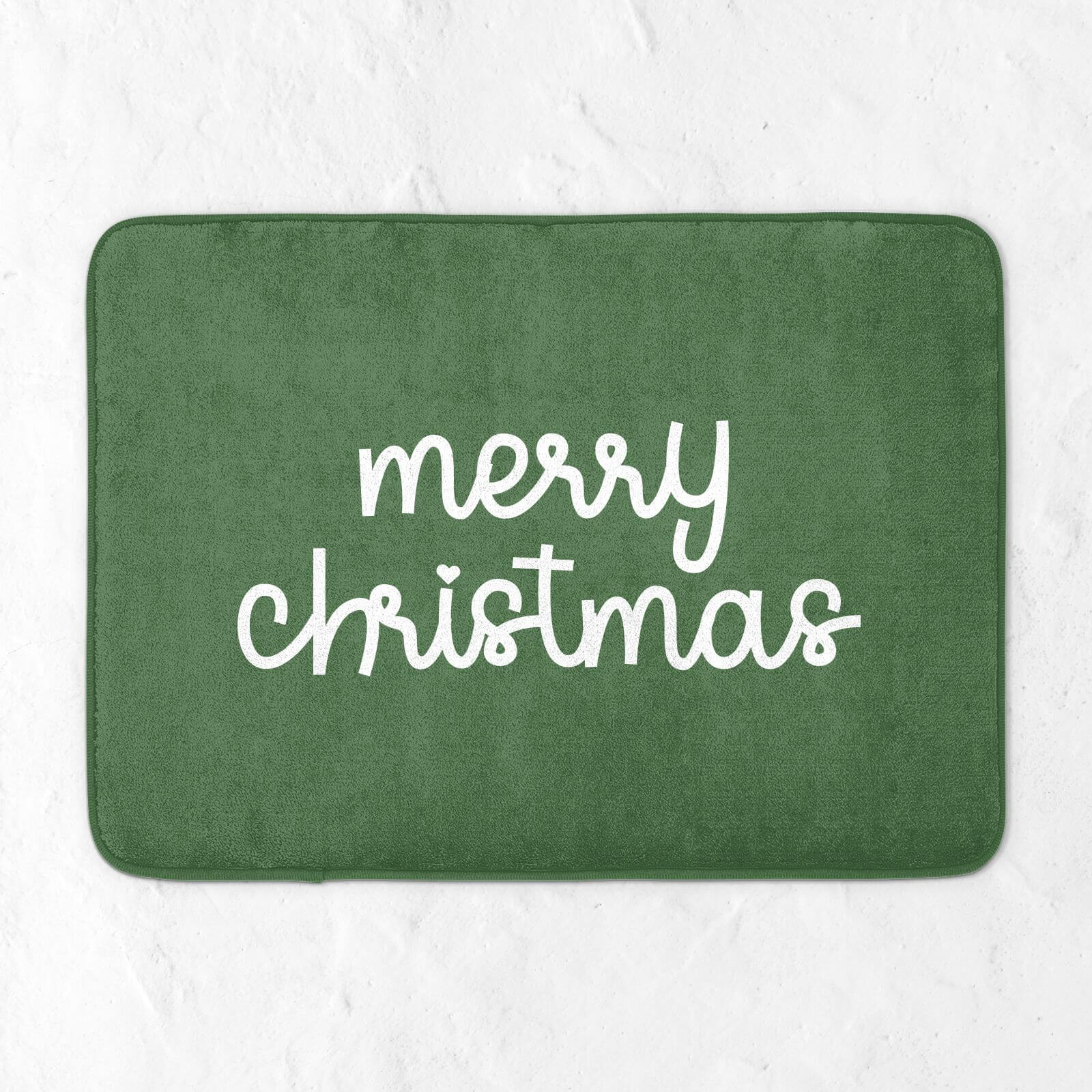 Swirly Merry Christmas Bath Mat