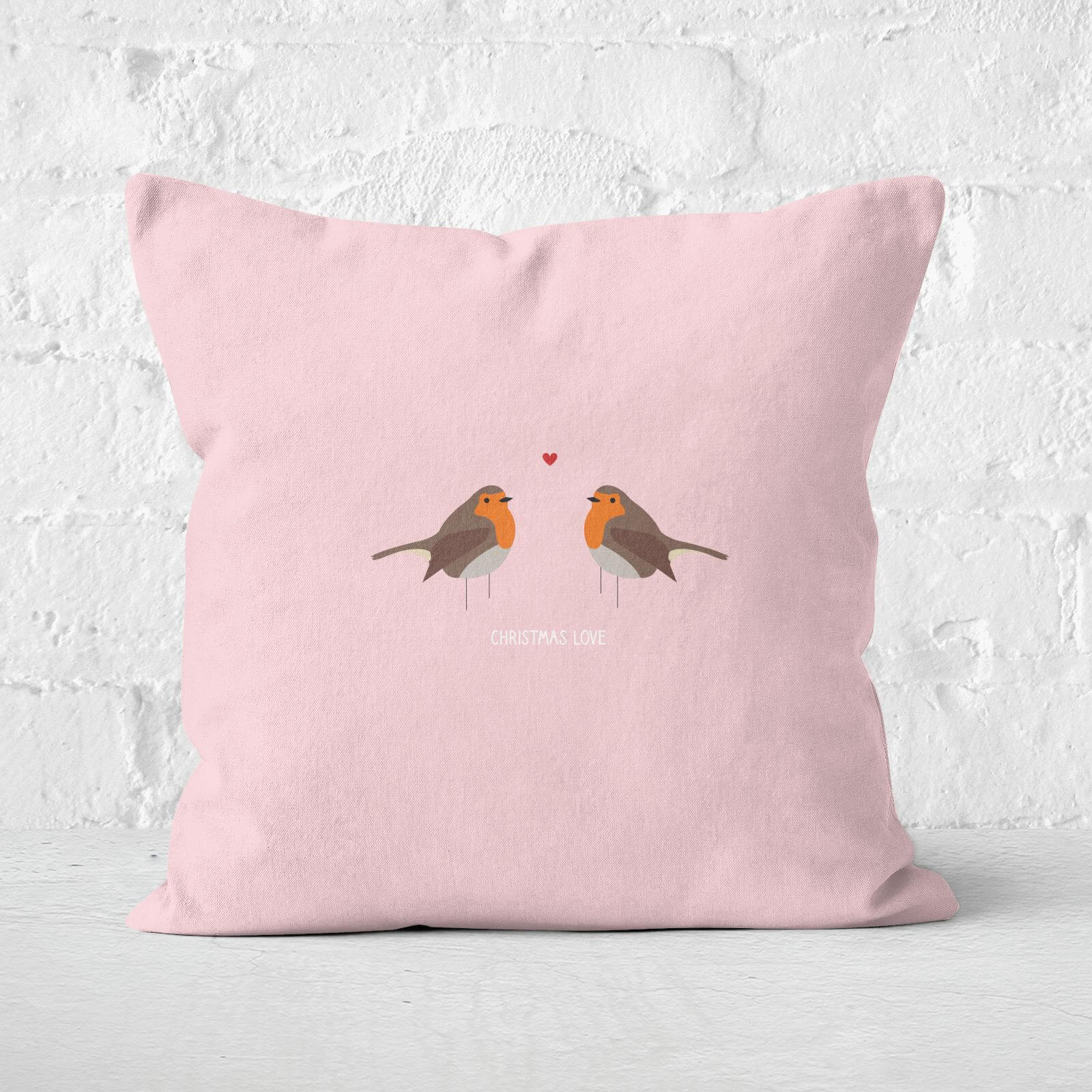 Robin Love Square Cushion - 60x60cm - Soft Touch