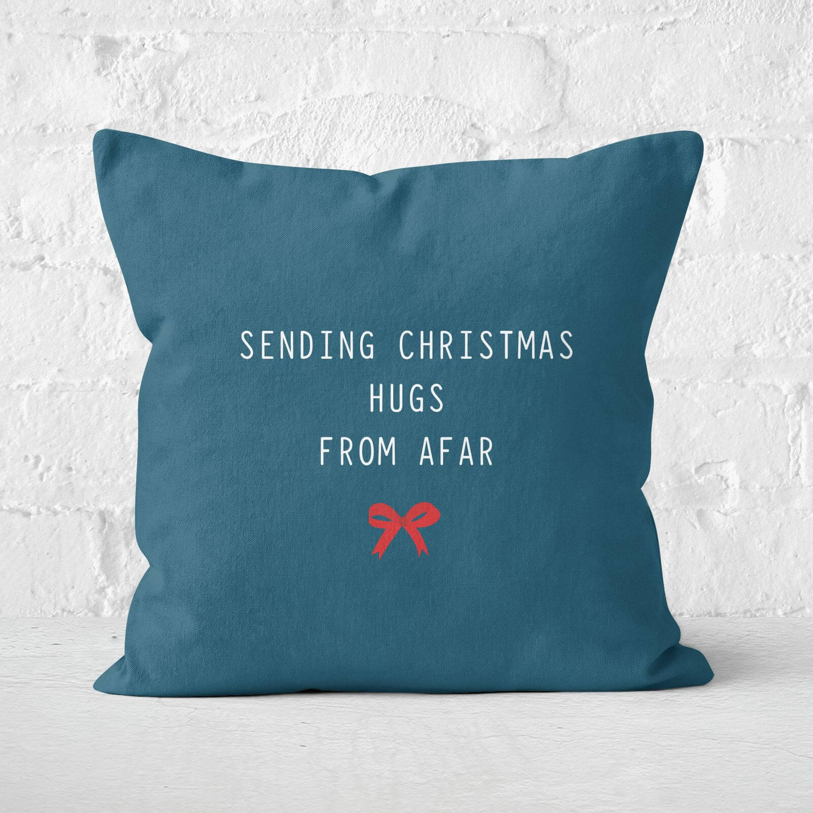 Sending Christmas Hugs From Afar Square Cushion - 60x60cm - Soft Touch