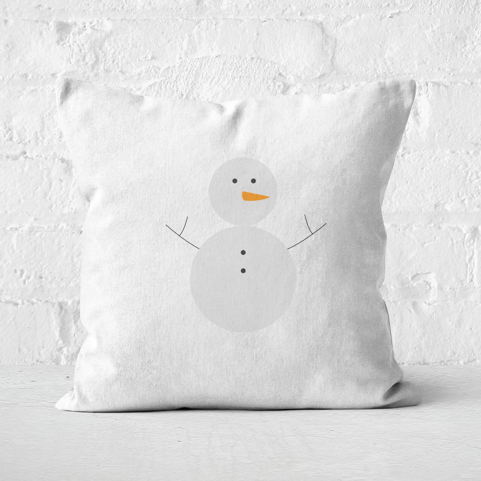 Snowman Carrot Square Cushion - 60x60cm - Soft Touch