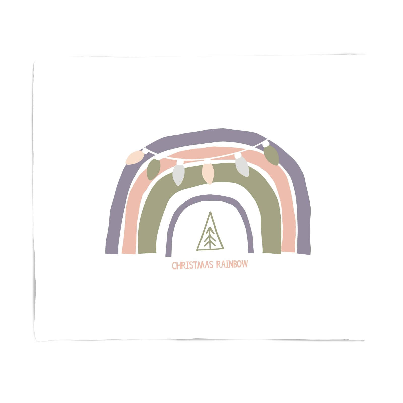 Christmas Rainbow Fleece Blanket