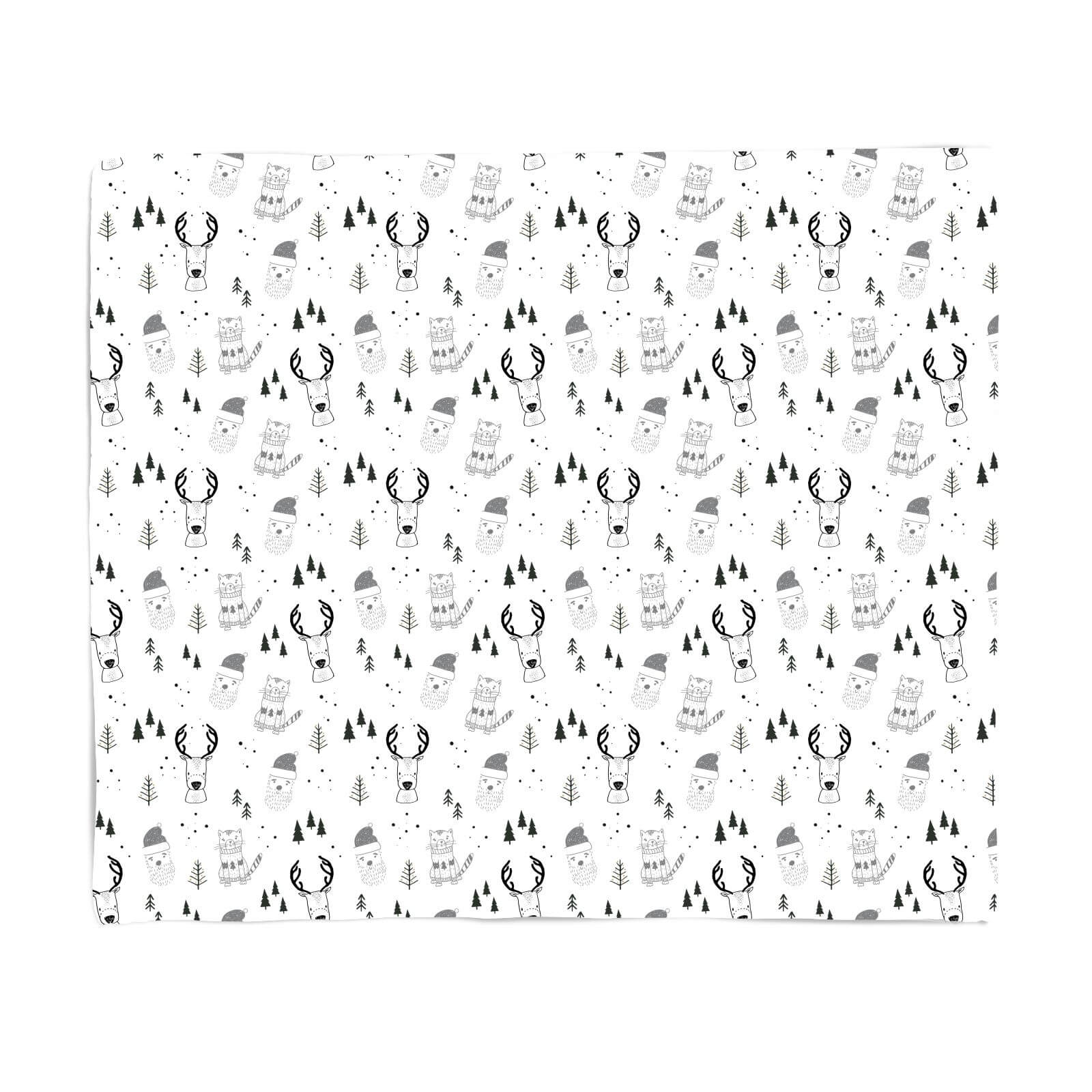 Christmas Doodles Fleece Blanket