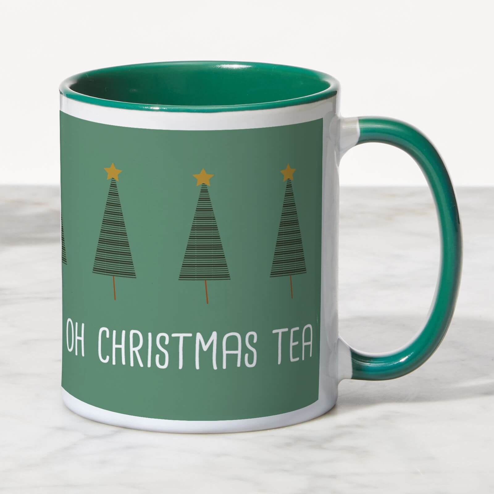 On The First Day Of Christmas My True Love Brought My Tea Mug - White/Green