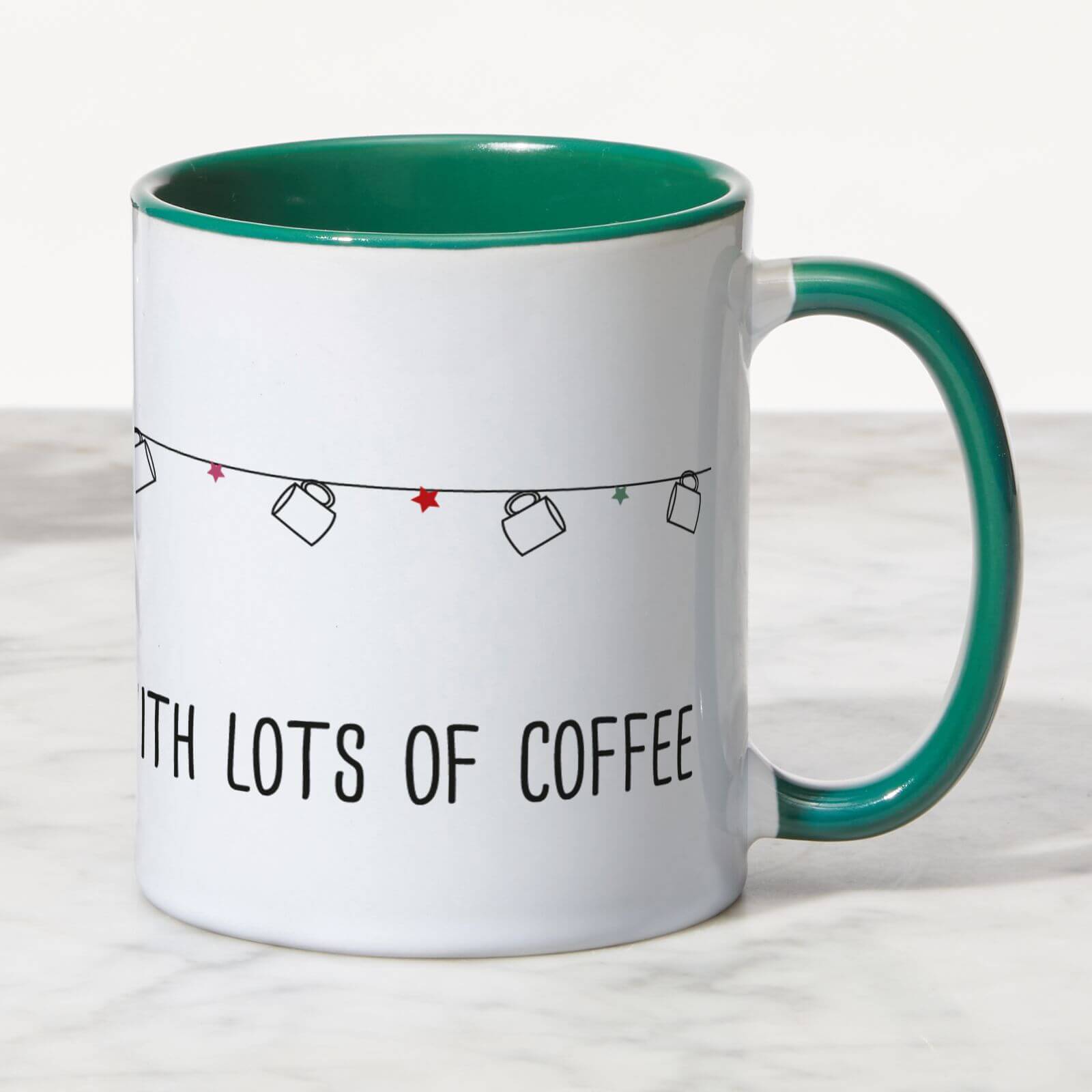 Deck The Halls With Lots Of Coffee Mug - White/Green
