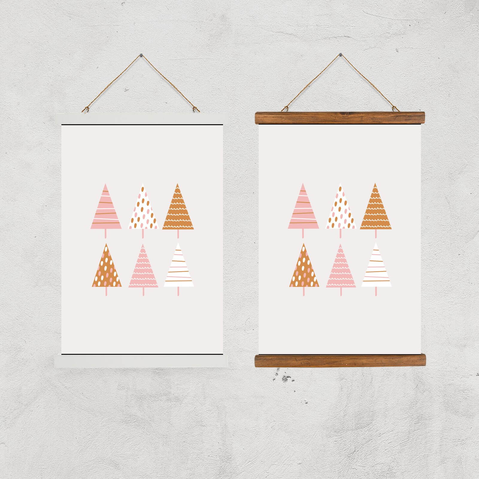 Christmas Tree Mix Giclee Art Print - A2 - Black Frame