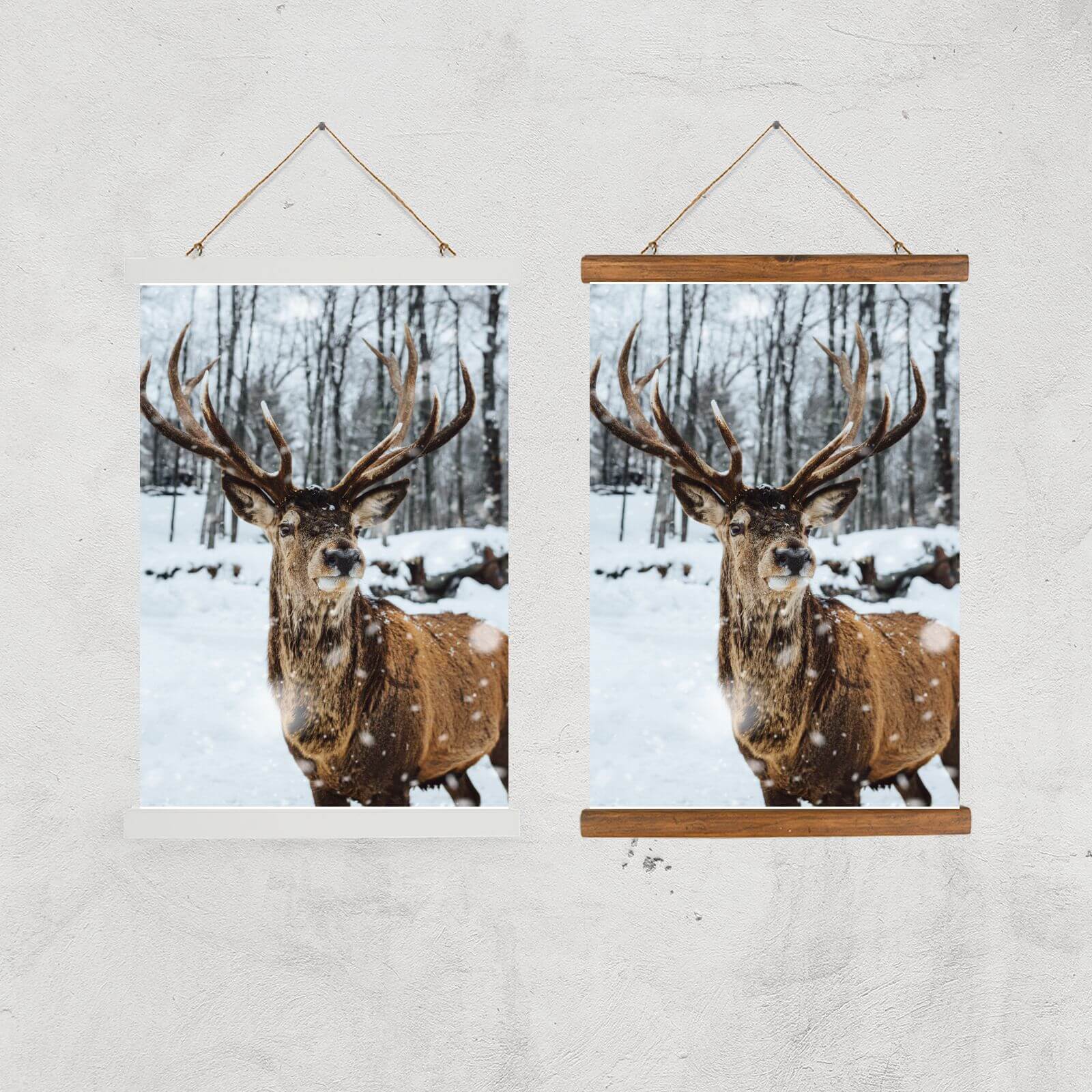 Reindeer  Giclee Art Print - A2 - Black Frame