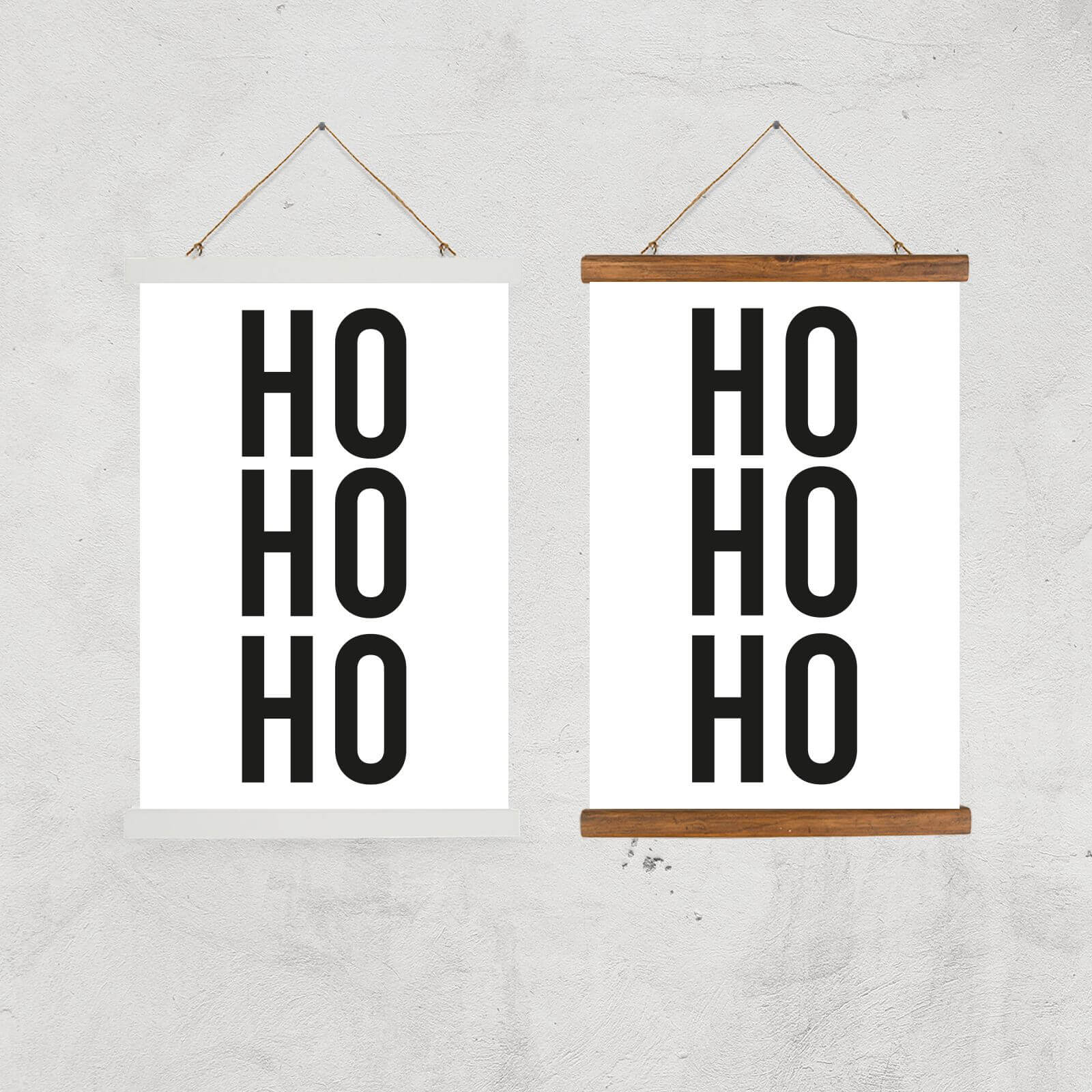 Ho Ho Ho Giclee Art Print - A2 - Black Frame