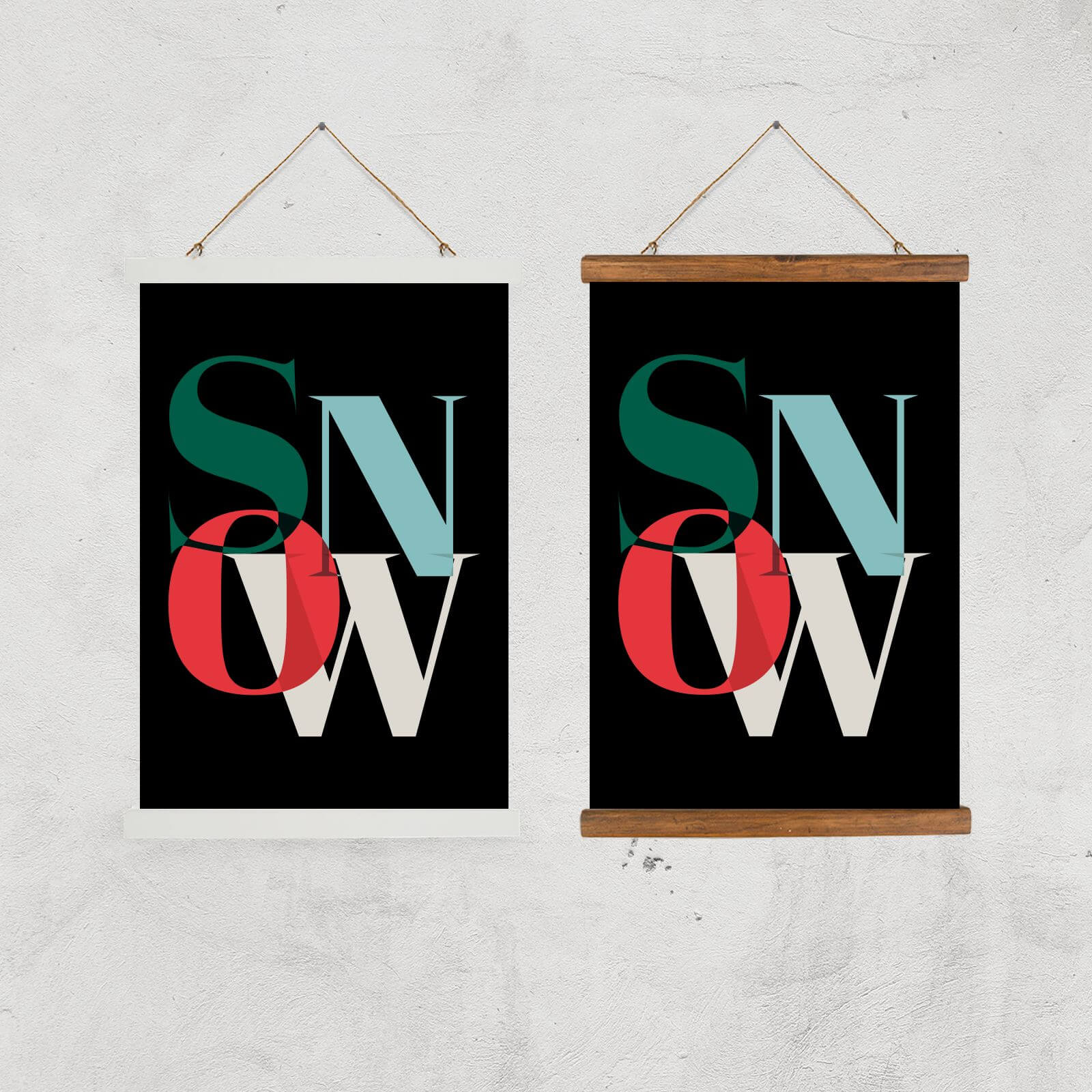 Snow Giclee Art Print - A2 - Black Frame