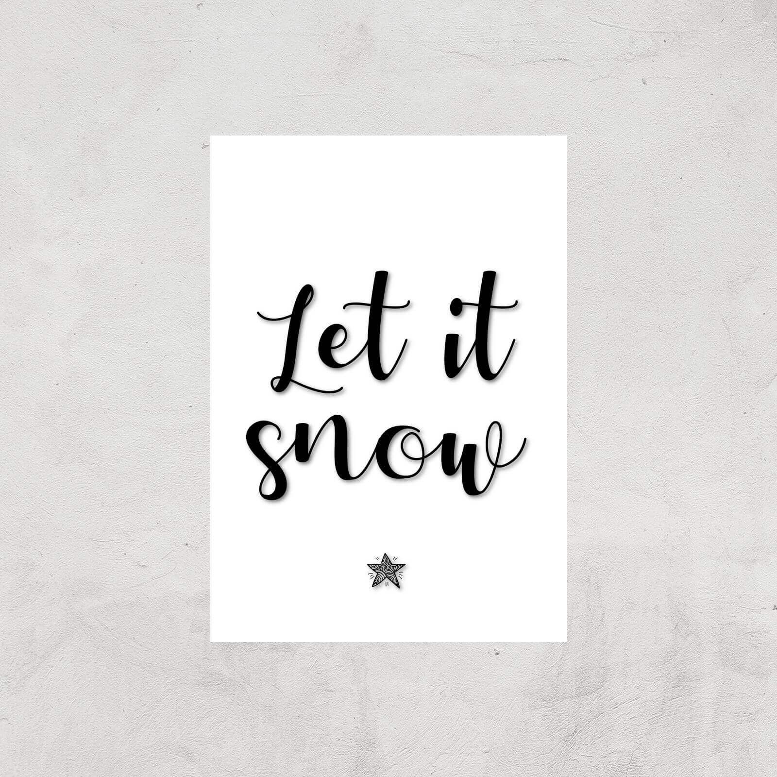 Let It Snow Giclee Art Print - A4 - Print Only