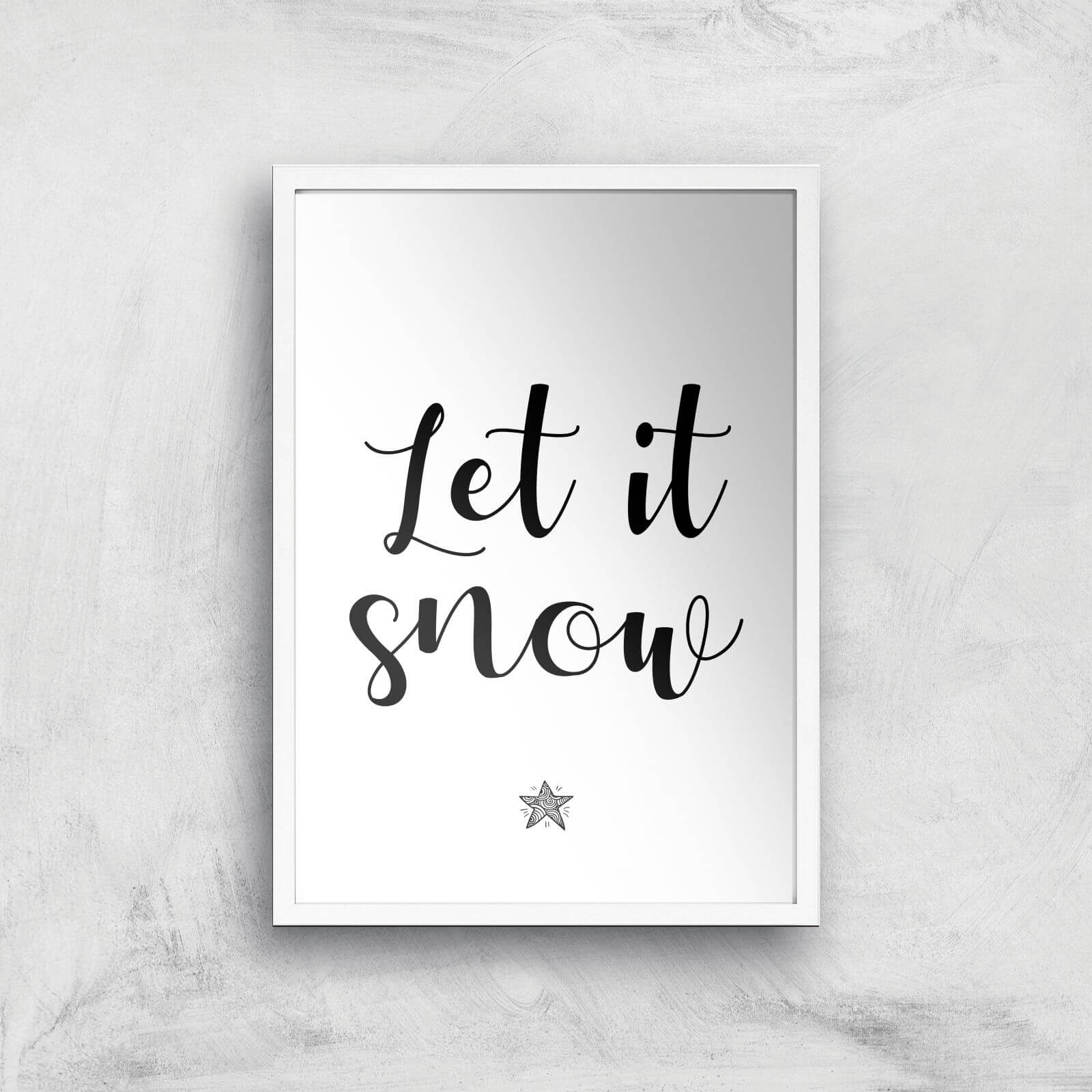 Let It Snow Giclee Art Print - A2 - White Frame