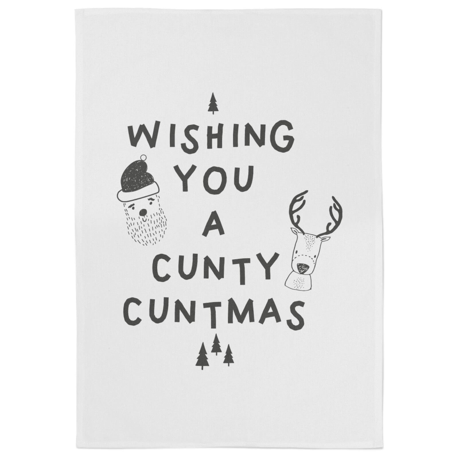 Crude Christmas Tea Towel