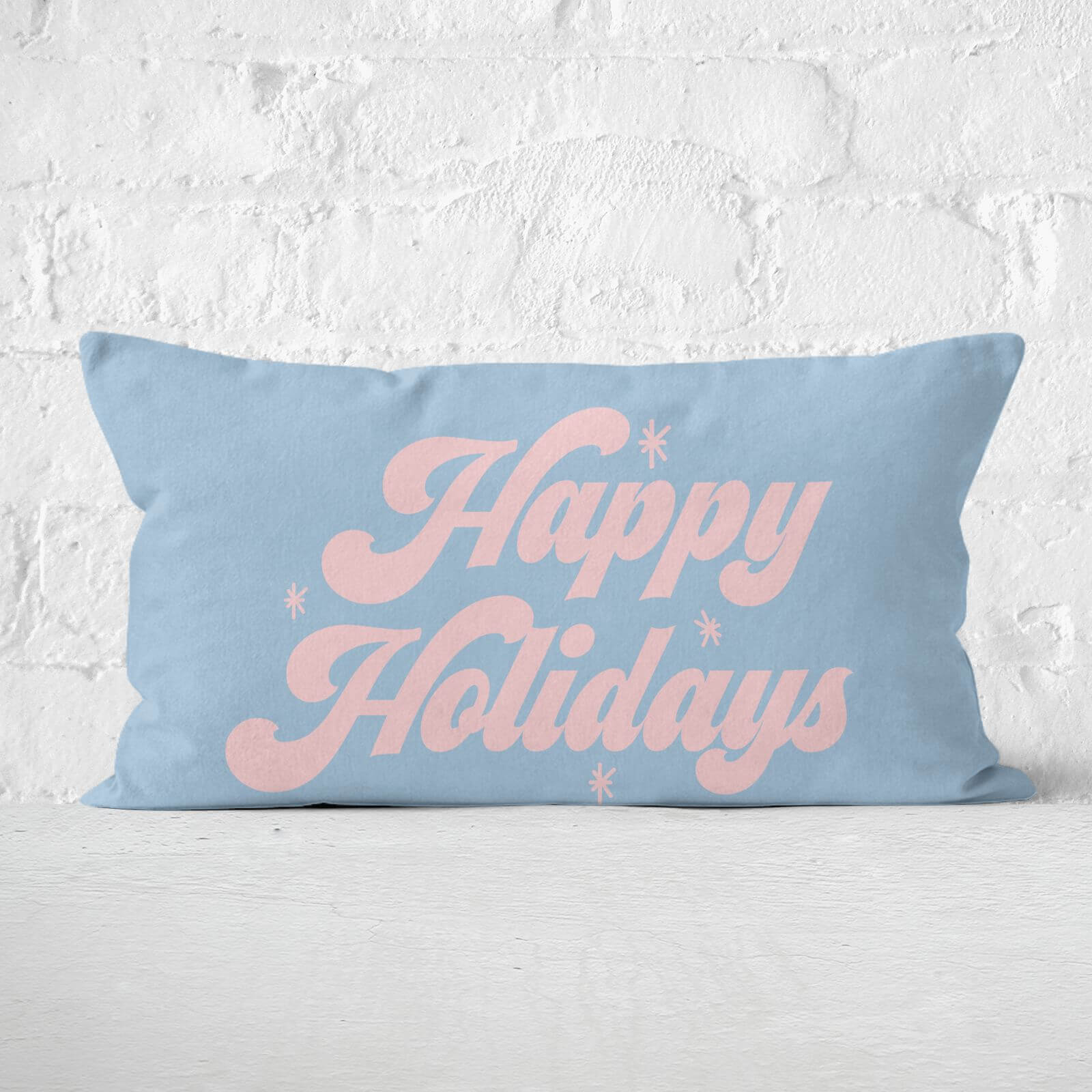 Happy Holidays Rectangular Cushion - 30x50cm - Soft Touch