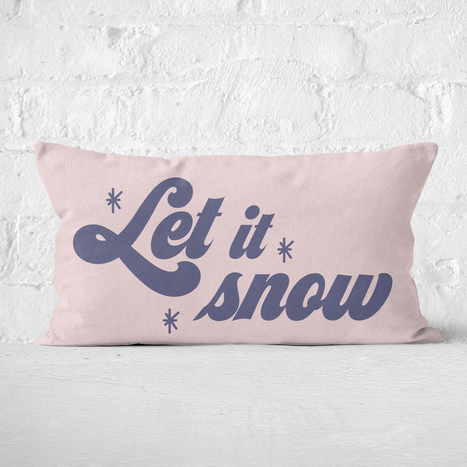 Let It Snow Rectangular Cushion - 30x50cm - Soft Touch