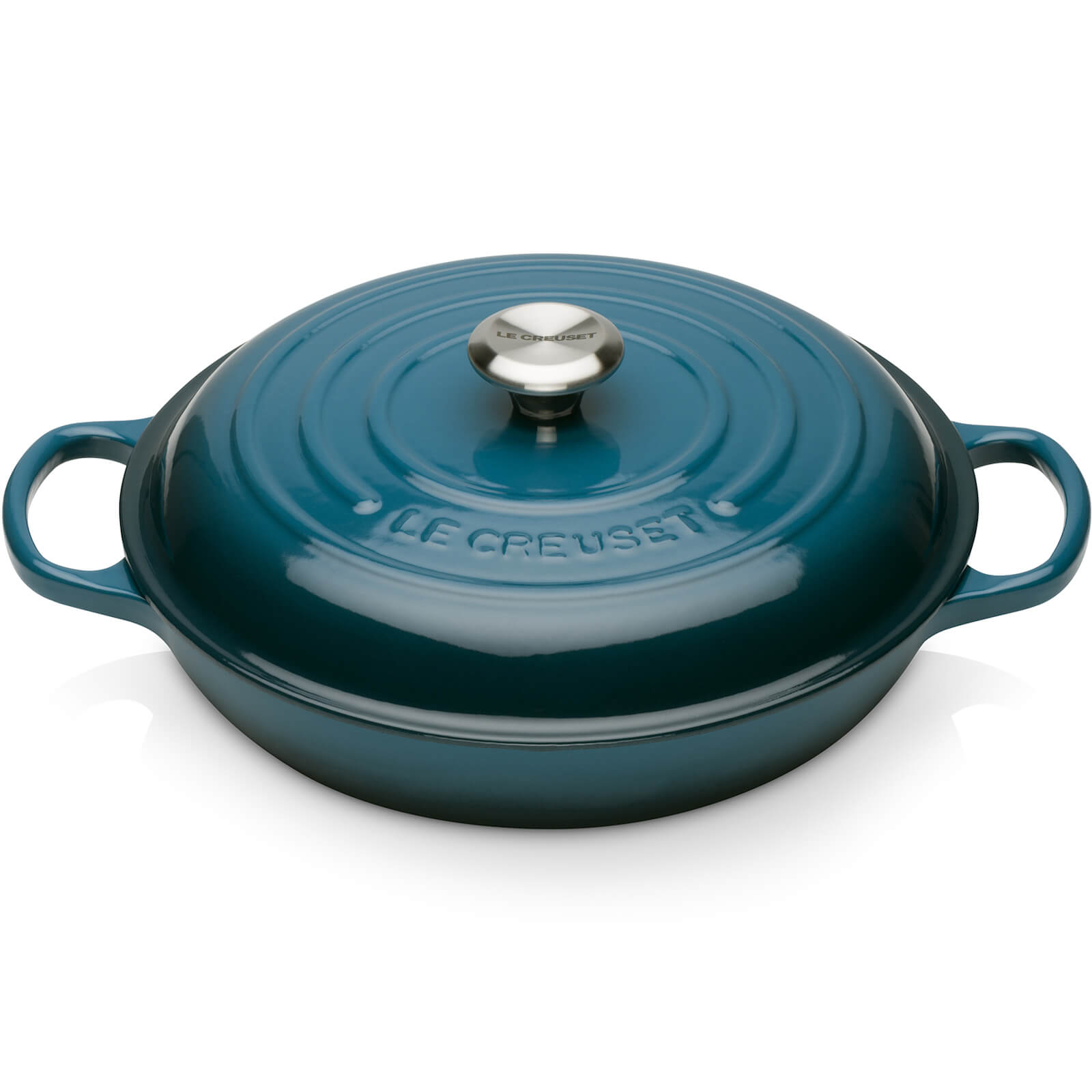 Le Creuset Signature Cast Iron Shallow Casserole Dish - 26cm - Deep Teal